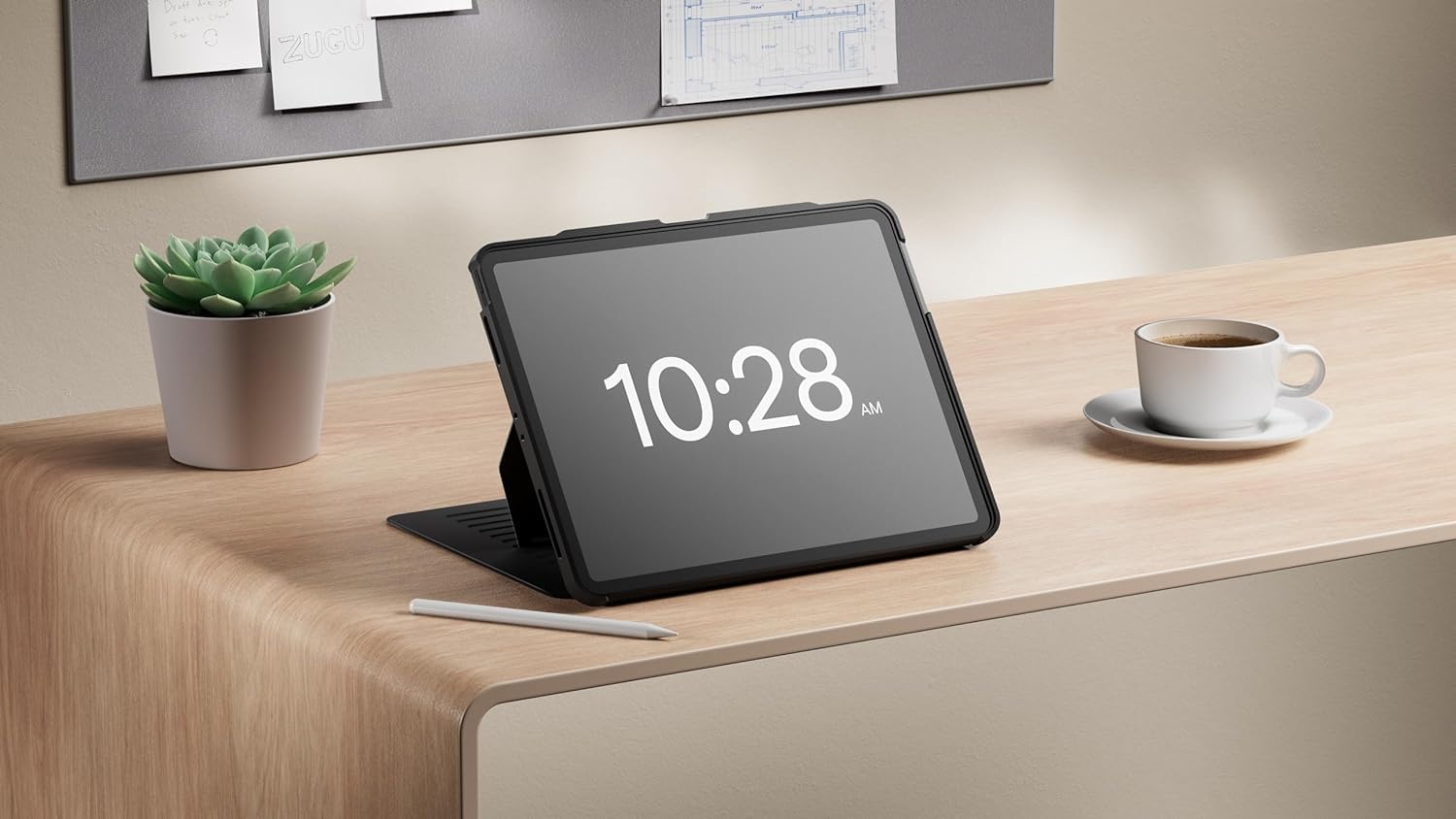 Zugu Case For Ipad Air 13 Inch (M2) 2024/12.9 Inch (3Rd/4Th Gen), Slim Protective Cover With Apple Pencil Holder, Auto Wake/Sleep, Multiple Viewing Angles (Slate Blue)