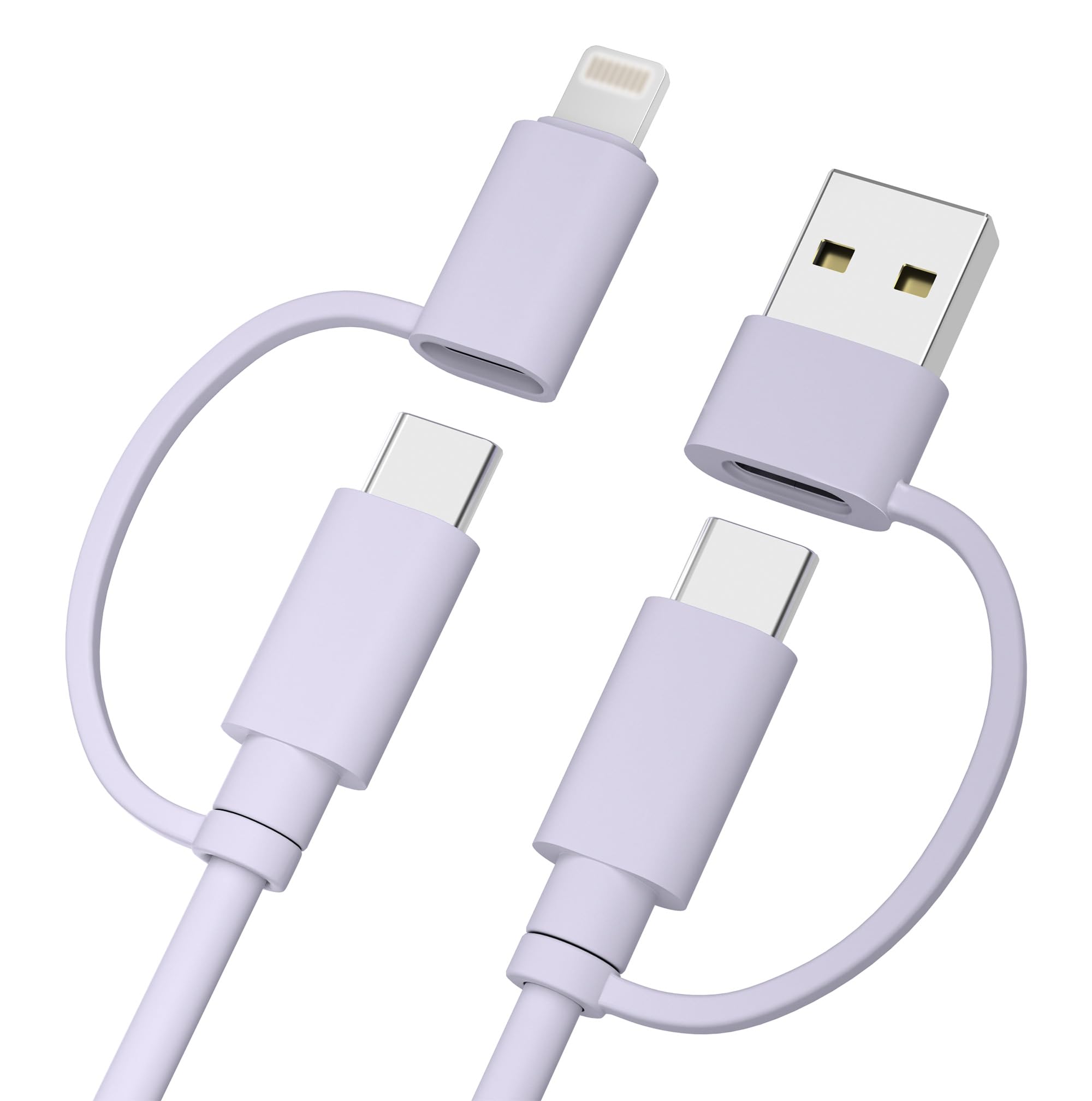 Elebase for iPhone 17 USB C Charger Cable,Multi 4 in 1 Charging Cord 6.6FT