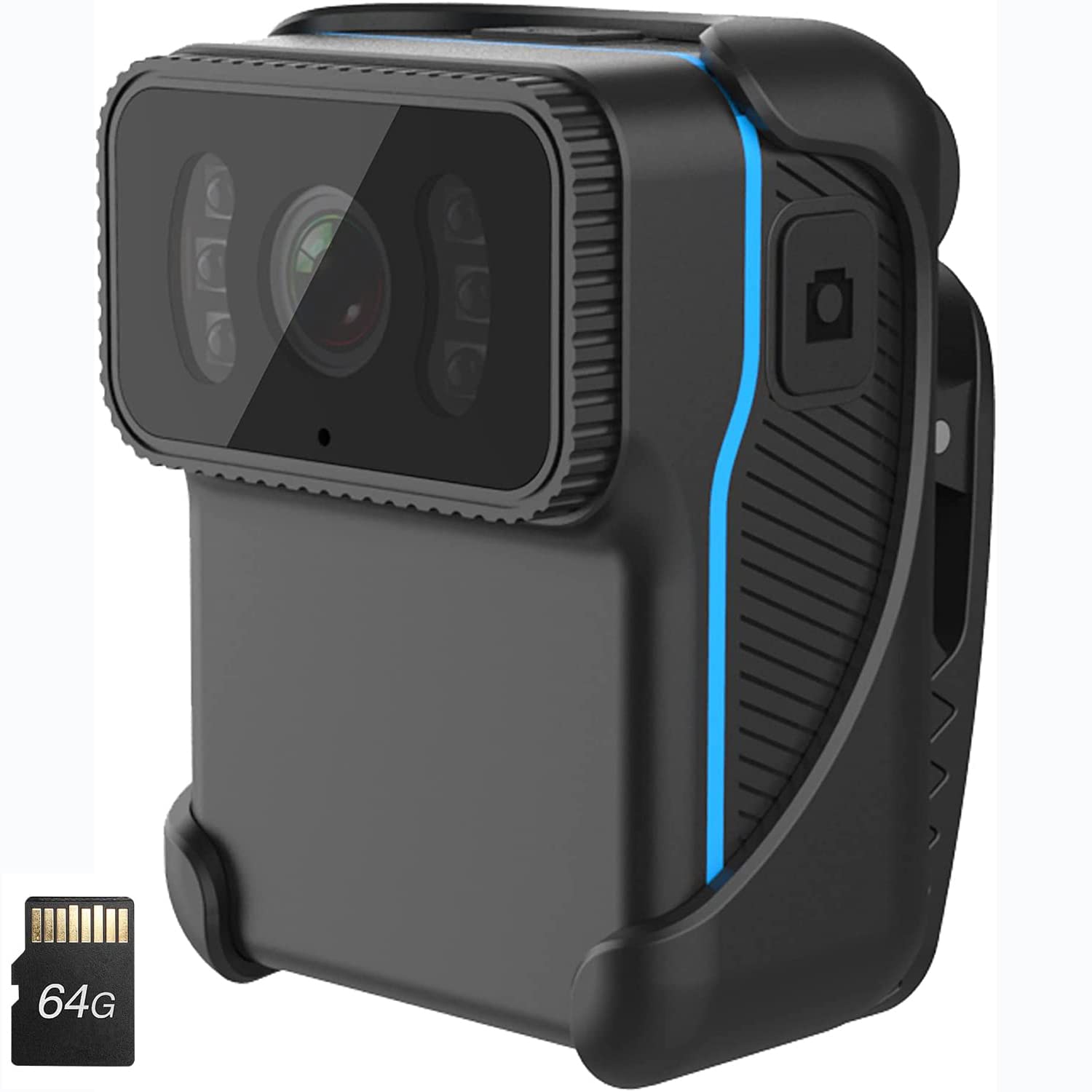 Weiibdie 1080P Body Cameras With Audio And Video Recording, 64Gb Memory,Night Vision,Waterproof Shell,Wifi Hotspot,Personal Mini