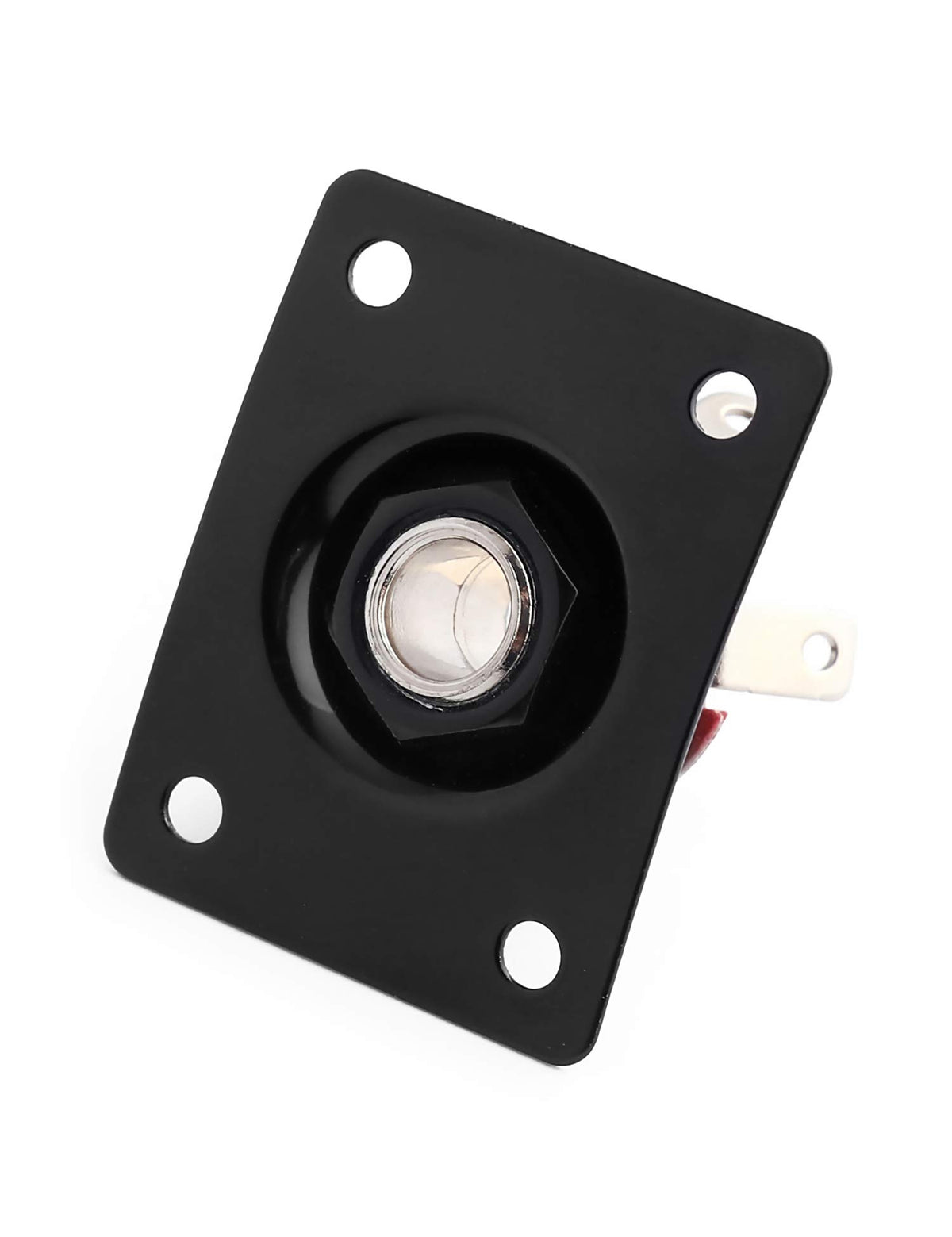 Metallor Output Input Jack Plate Socket For Tele Sg Style Electric Guitar Parts Replacement Black.