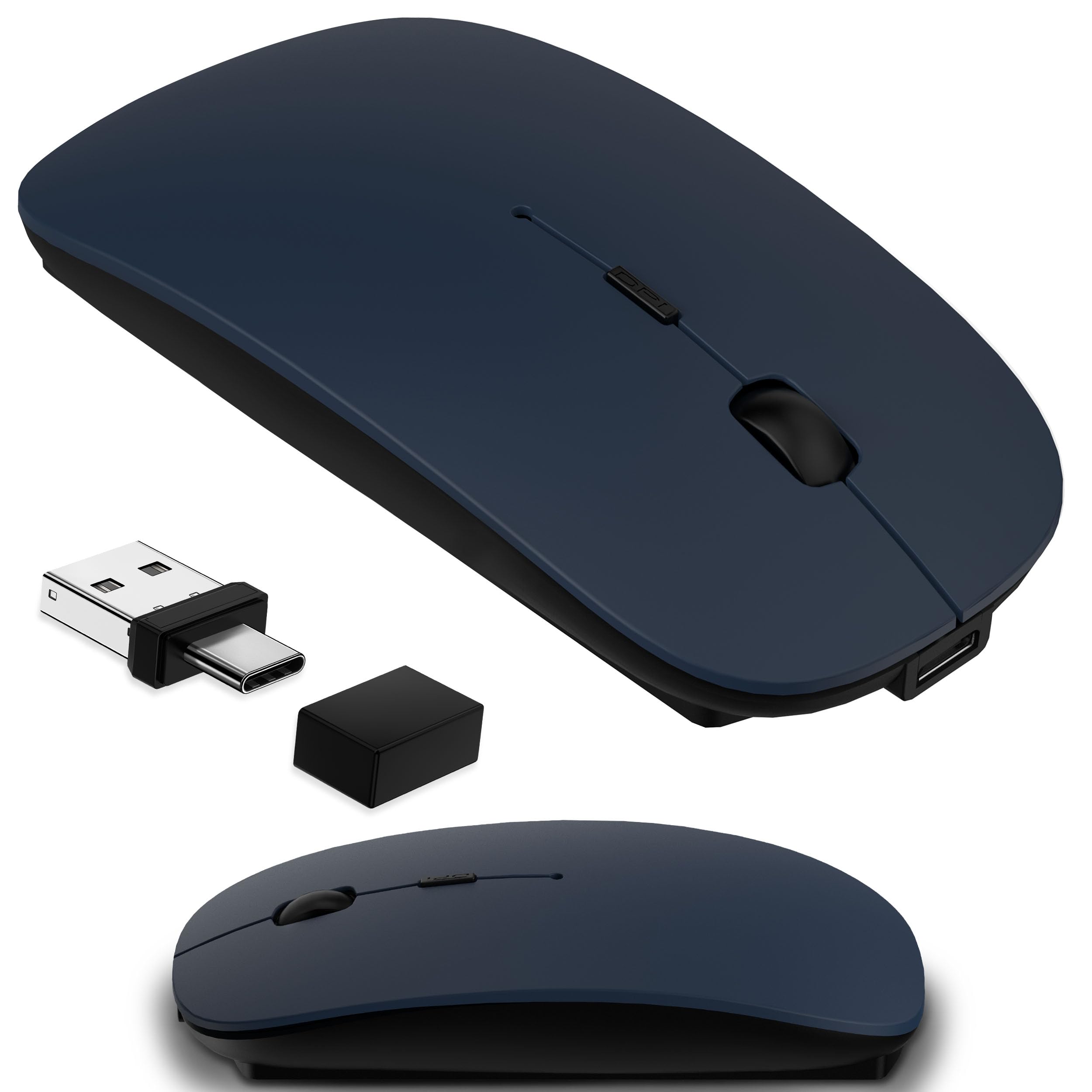 Wireless Mouse for MacBook Air/Pro & iPad, AntiSleep Activity Mode, Blue