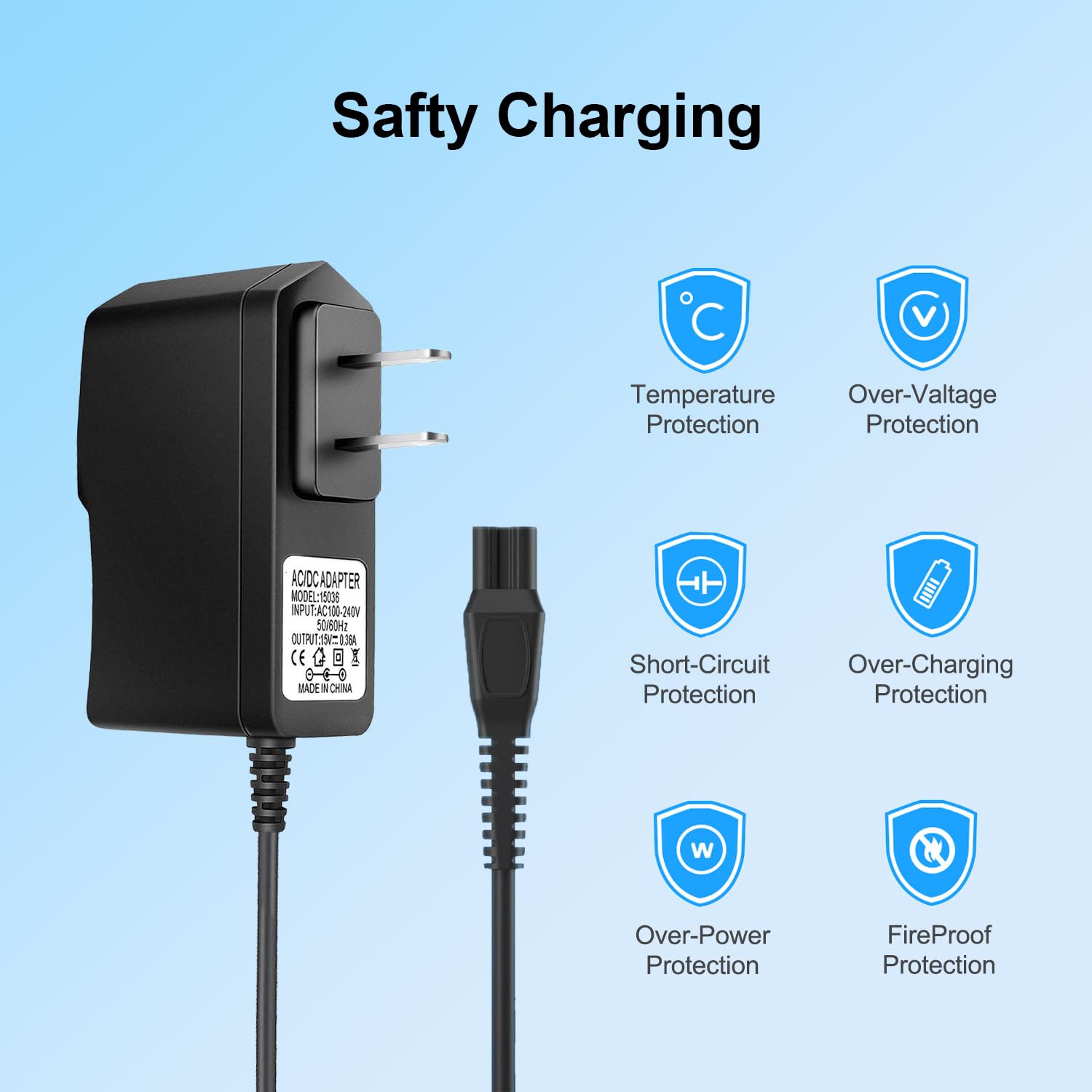 Hq8505 Charger For Philips Norelco 7000 5000 3000 8000X 8500X 9000 Series Mg7 S1560 Electric Beard Trimmer 15V Ac Adapter Power