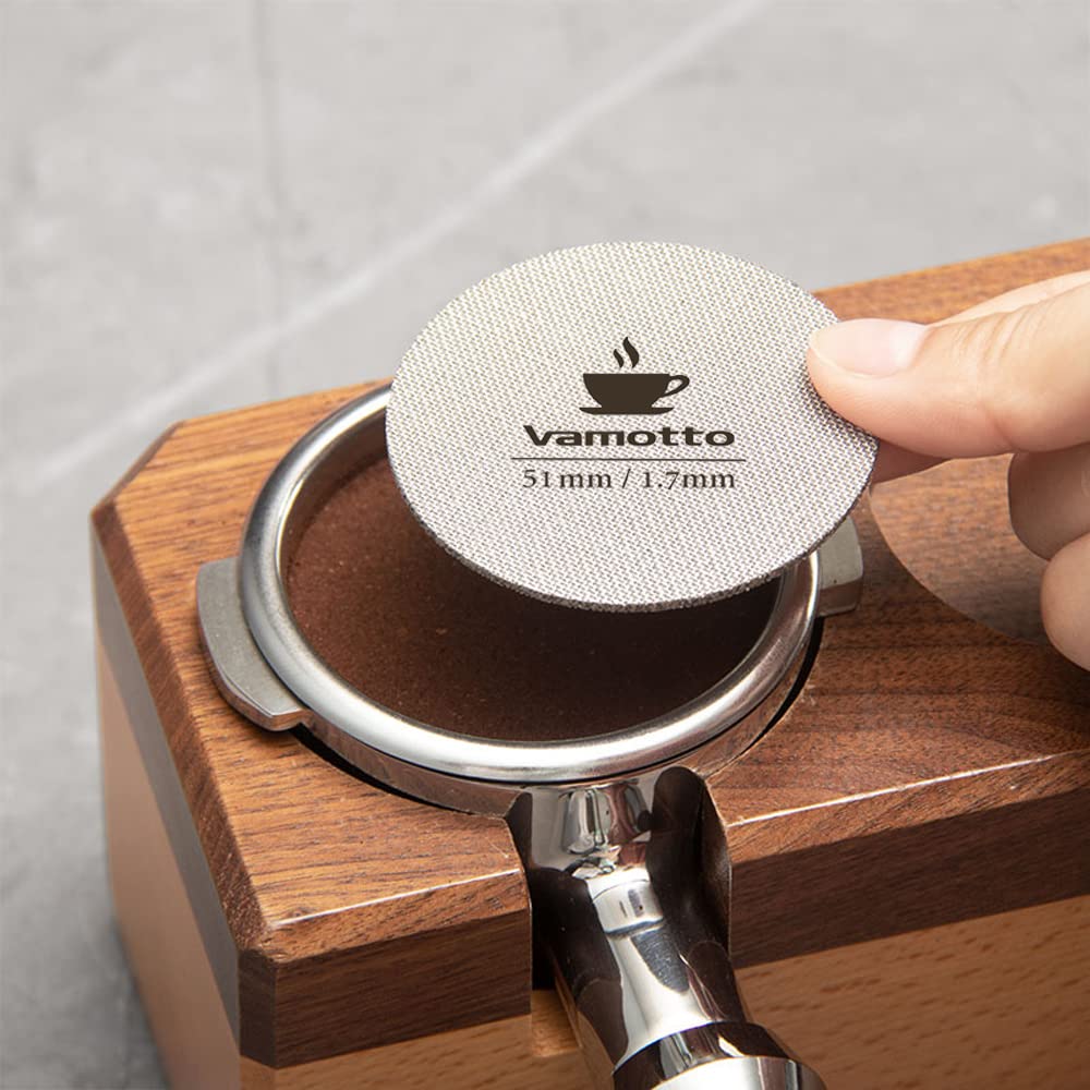 Vamotto 51Mm Espresso Puck Screen, 316 Stainless Steel Espresso Shower Screen Professional Barista Espresso Portafilter Screen F