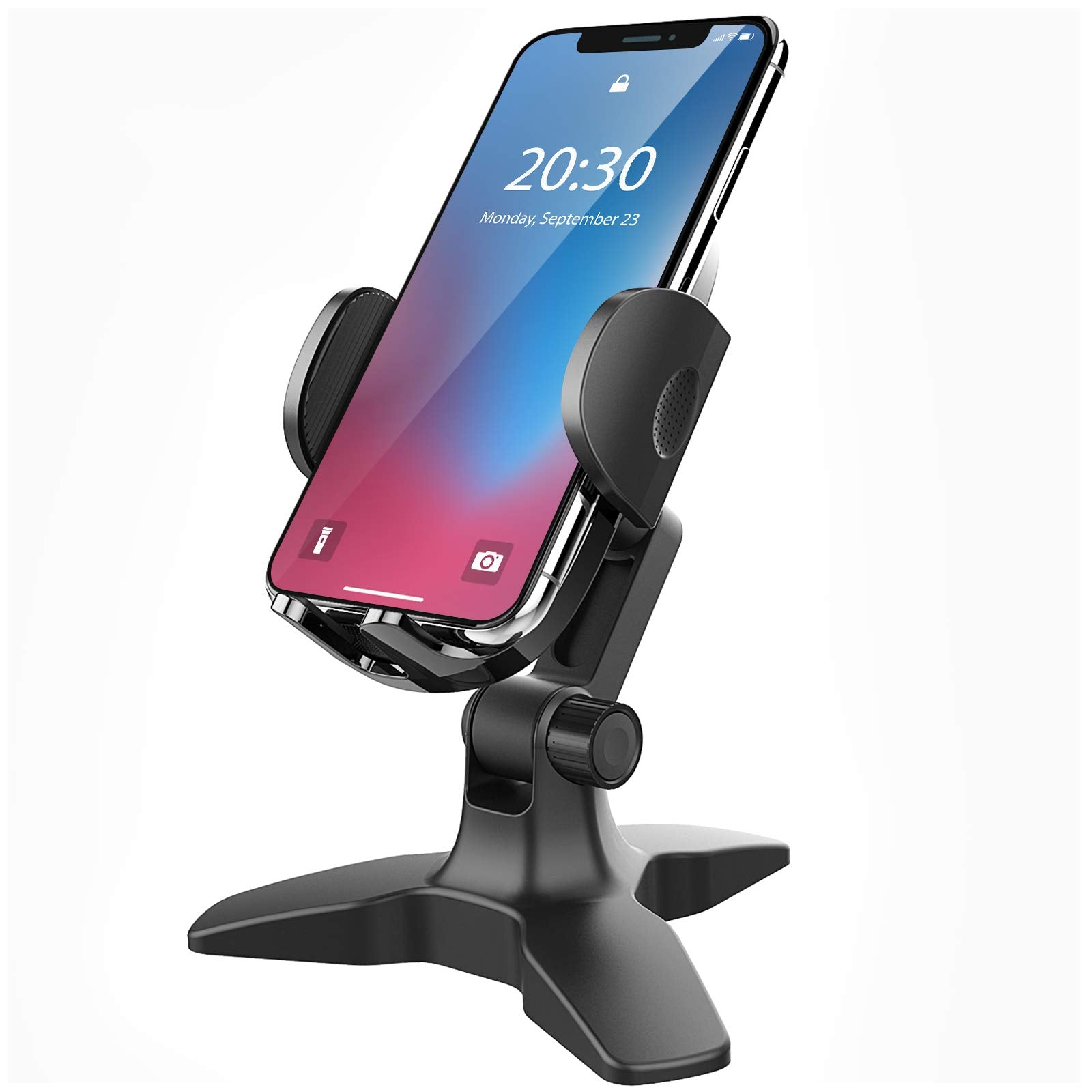 Apps2Car Cell Phone Stand For Desk Adjustable Desktop Phone Stand Thick Case Friendly Cellphone Holder Desk Heavy Duty Phone Cra