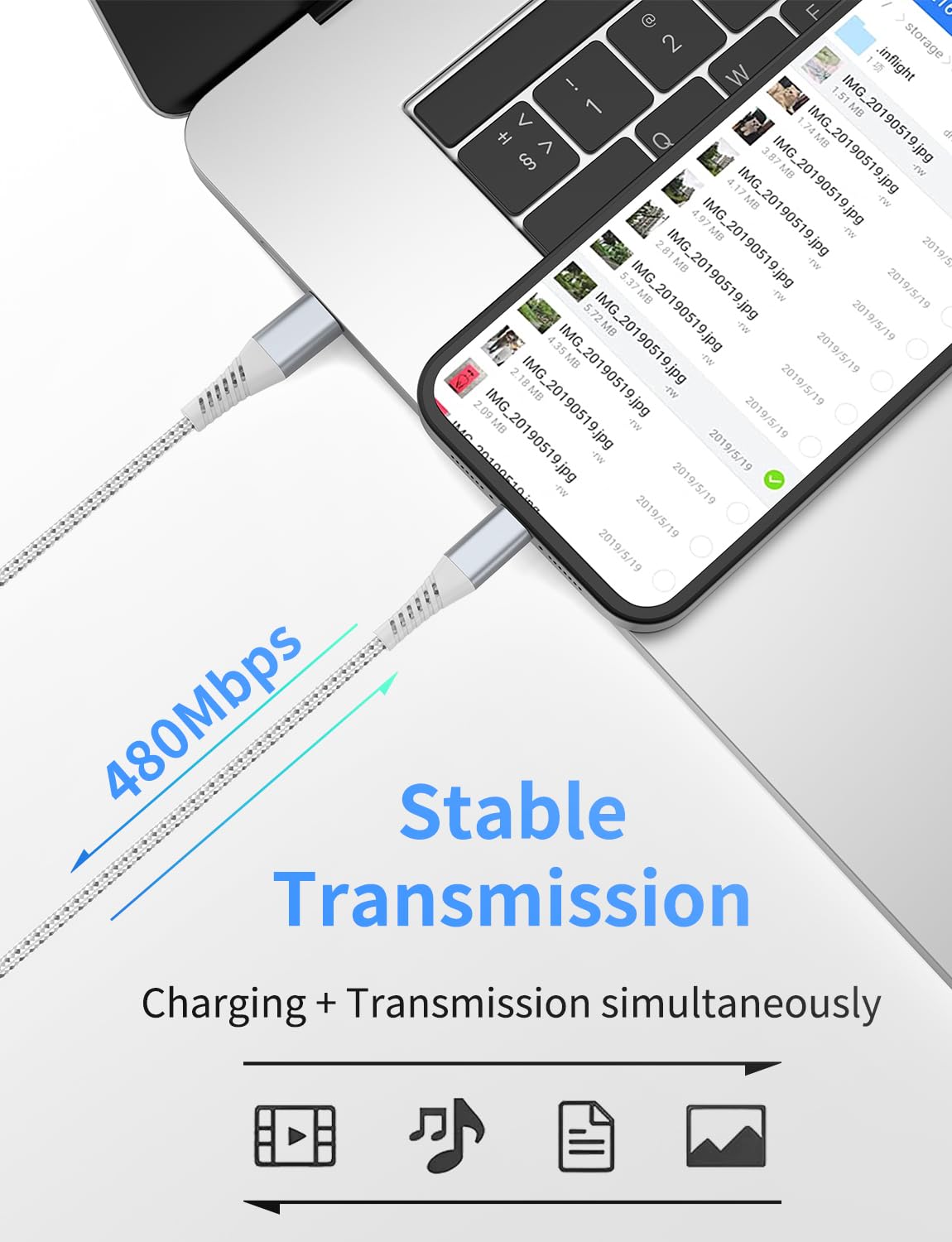 1Ft Usb C To Lightning Cable, 3 Pack Short Iphone Usb C Charging Cable 1Foot Lightning To Usb C Cable Braided Type C To Lightnin