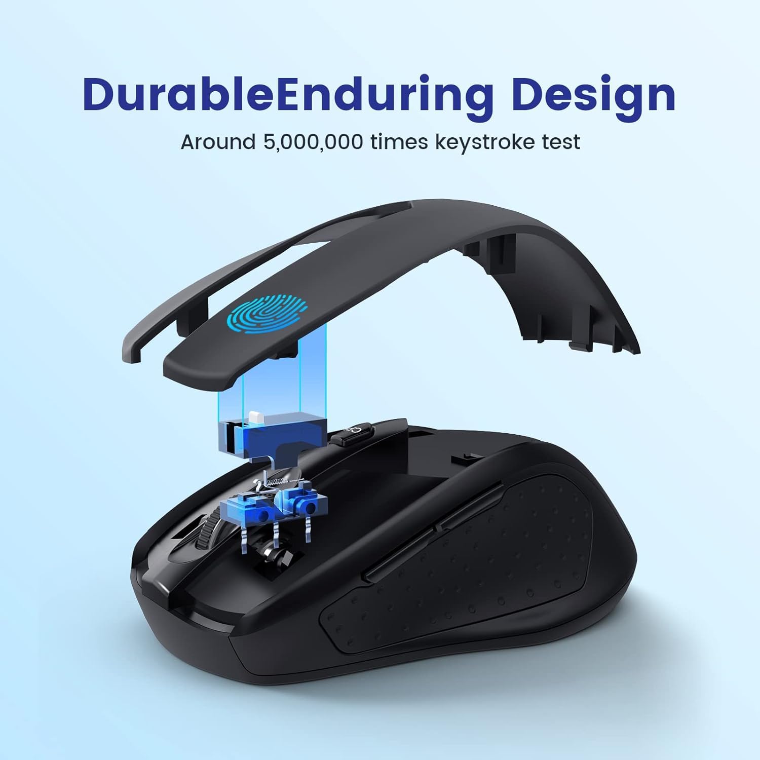 Hotweems Wireless Mouse, D 09 Computer Mouse Usb Cordless Mice For Laptop, Ergo Grips, Lightspeed 5 Level 2400 Dpi, 16 Months Battery, Portable For Pc Mac Chromebook (2Pack)