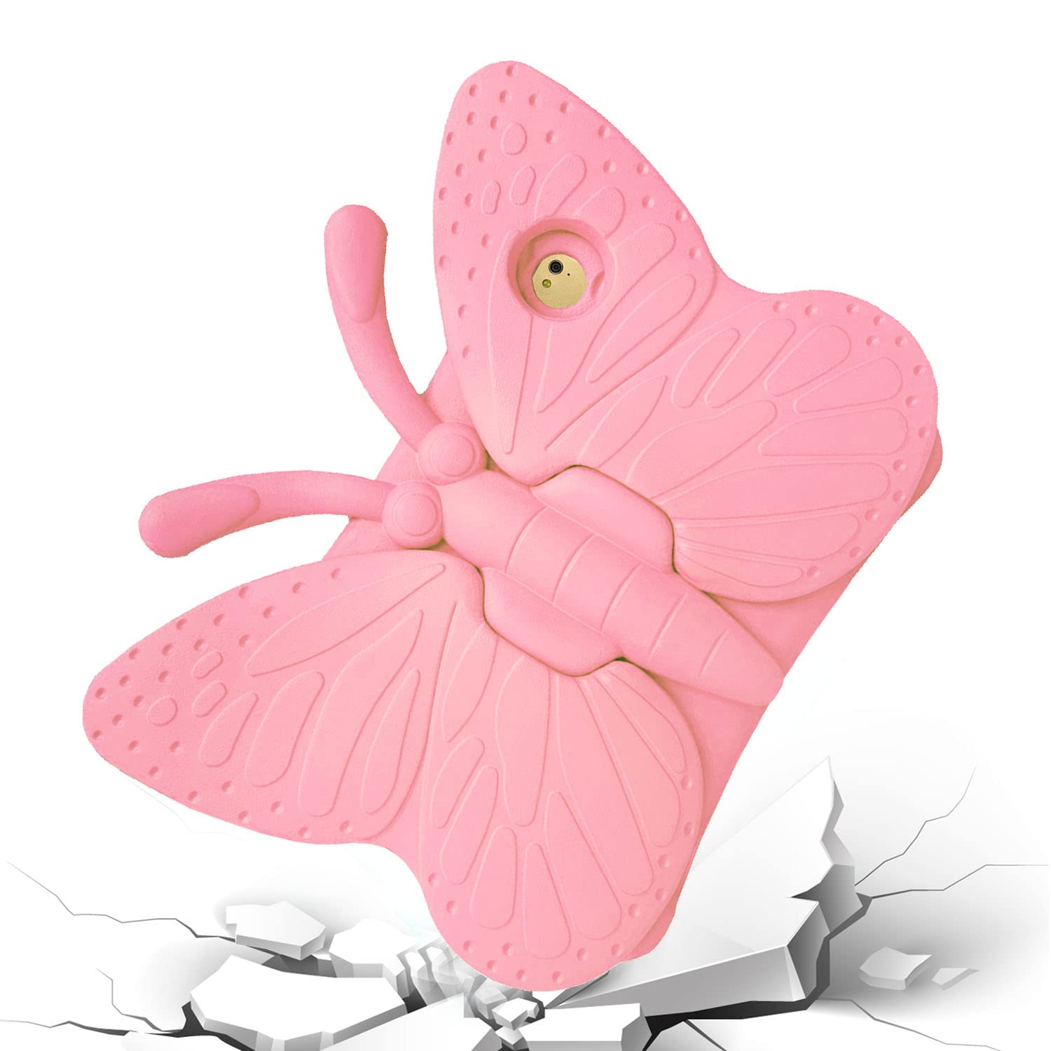 Ipad Case For Kids, Feitenn 3D Cartoon Butterfly Non Toxic Eva Light Weight Kid Proof Shockproof Case With Kickstand For Ipad 5/