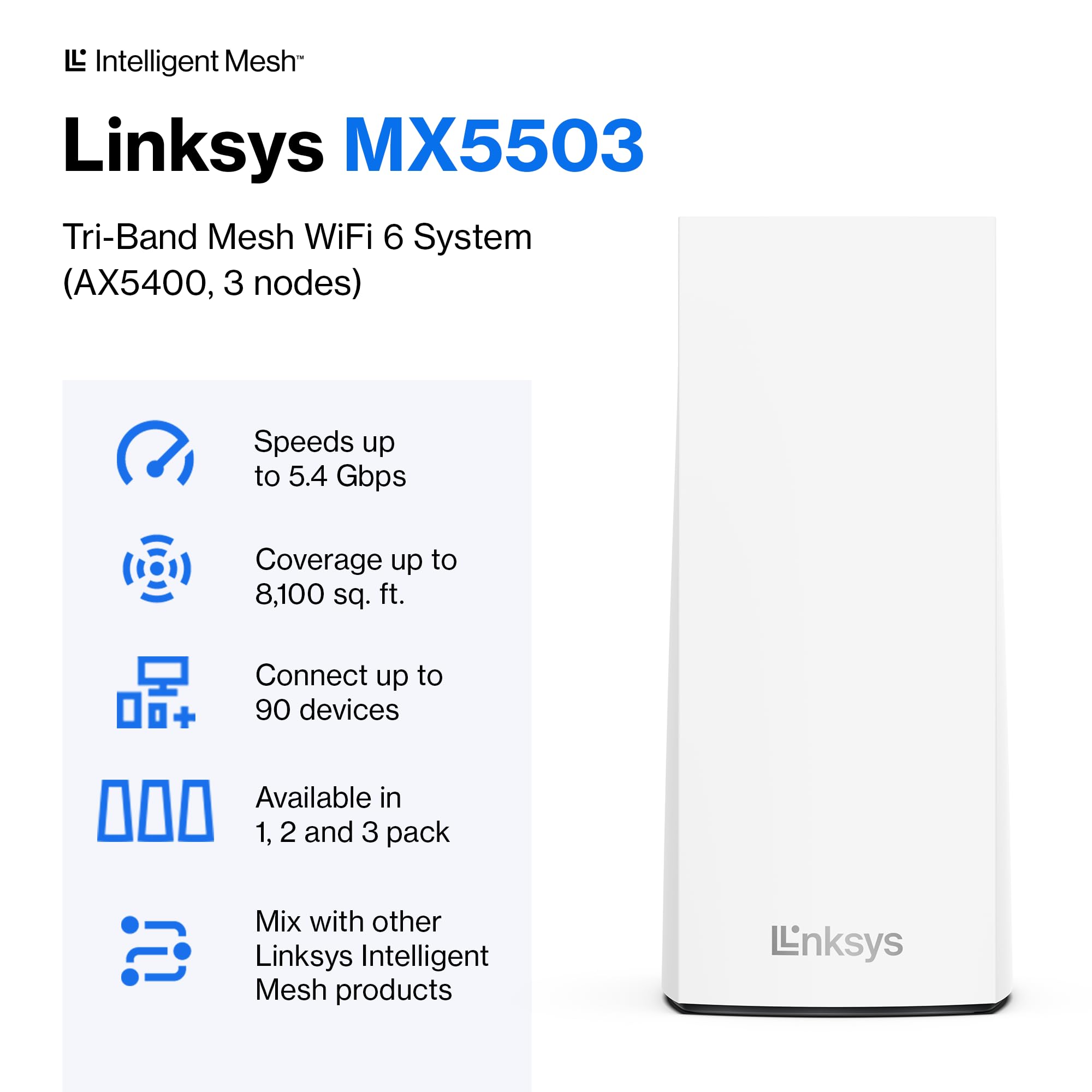 Linksys Atlas Pro 6 Wifi Router   Ax5400 Wifi 6 Router   Dual Band Mesh Wifi System  Wifi 6 Mesh Routers For Wireless Internet M
