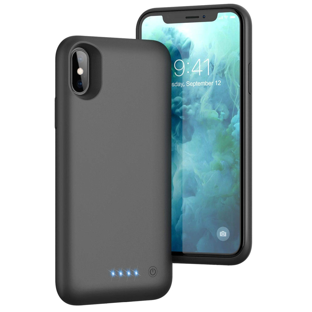 Yho Battery Case For Iphone Xs/X/10 Upgraded 6500Mah Protective Rechargeable Charging Case For Iphone X Extended Battery Pack Fo