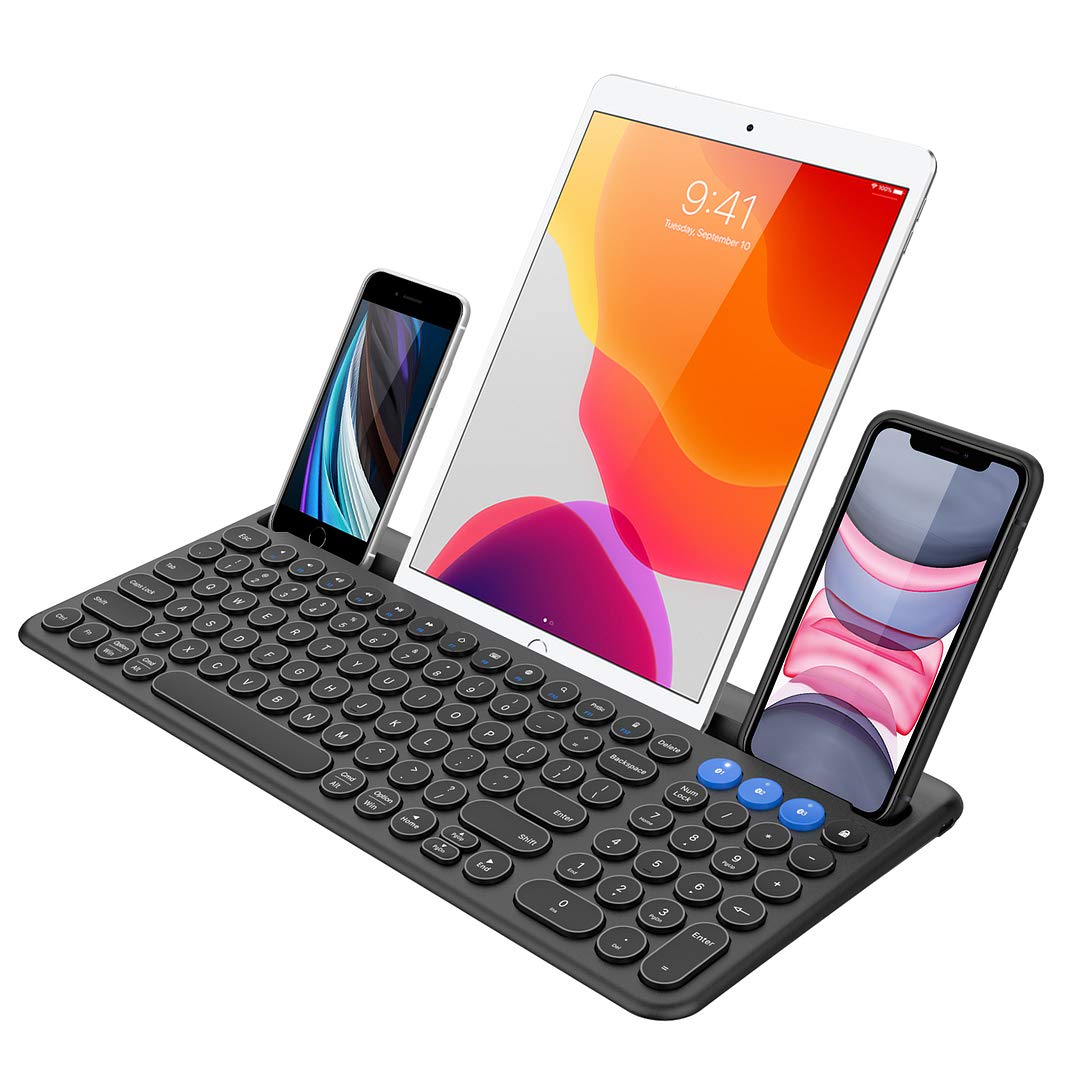 Arteck Wireless Bluetooth Keyboard For Windows, Ios, Android, Computer, Laptop, Smartphone   Multi Functional With Built In Crad