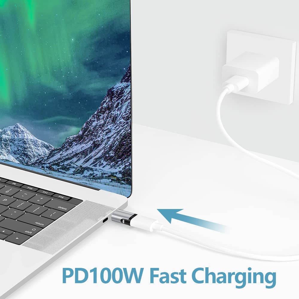 Sheeast Magnetic Usb C Adapter 2 Pack 24 Pin Mini Magnetic Usb C Adapter Connector Straight 100W Pd Fast Charge 20Gbs Data Trans
