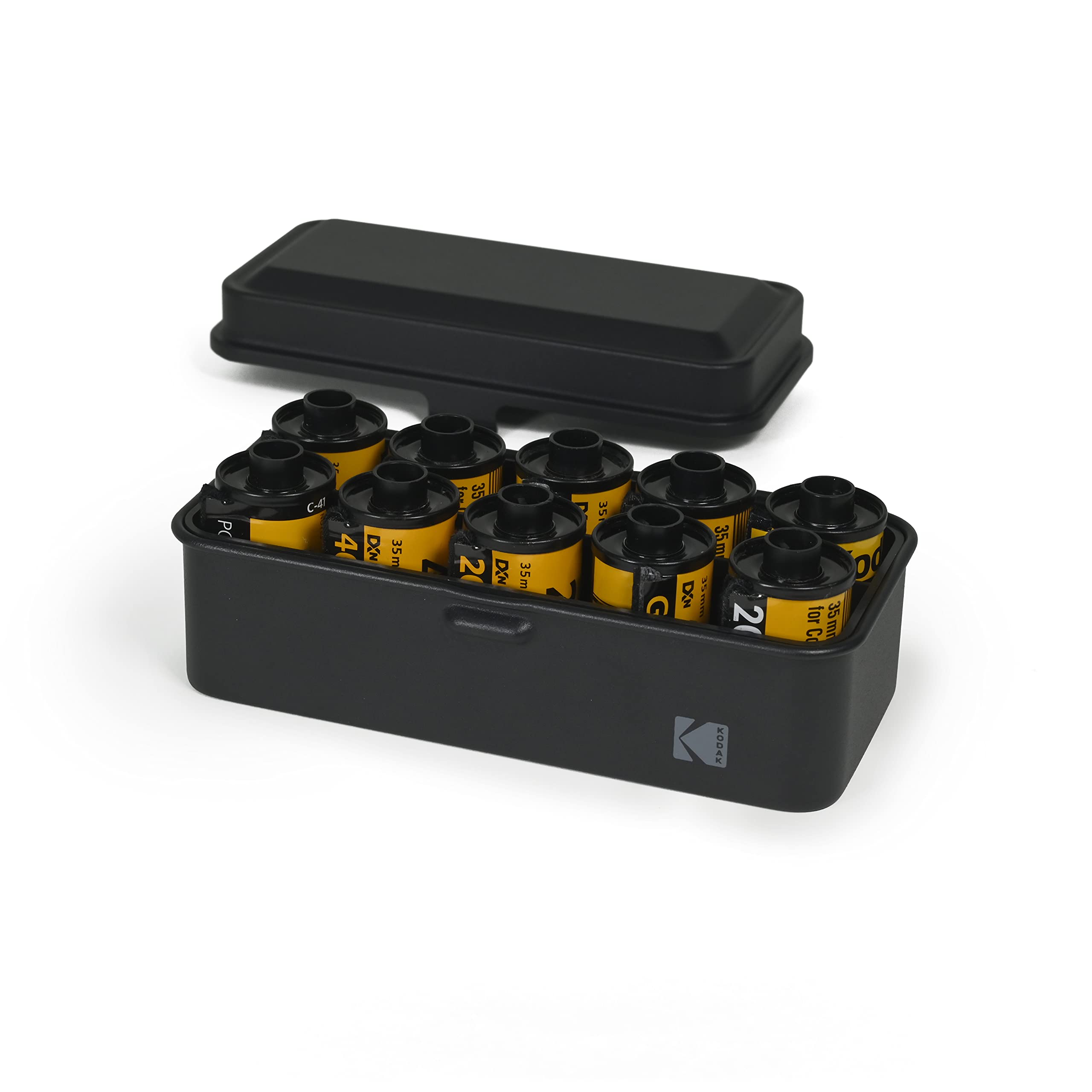 Kodak 120/135 Film Case   For 8 Rolls Of 120 Films / 10 Rolls Of 35Mm Films   Retro Steel Case To Sort & Safeguard Film (Black) 
