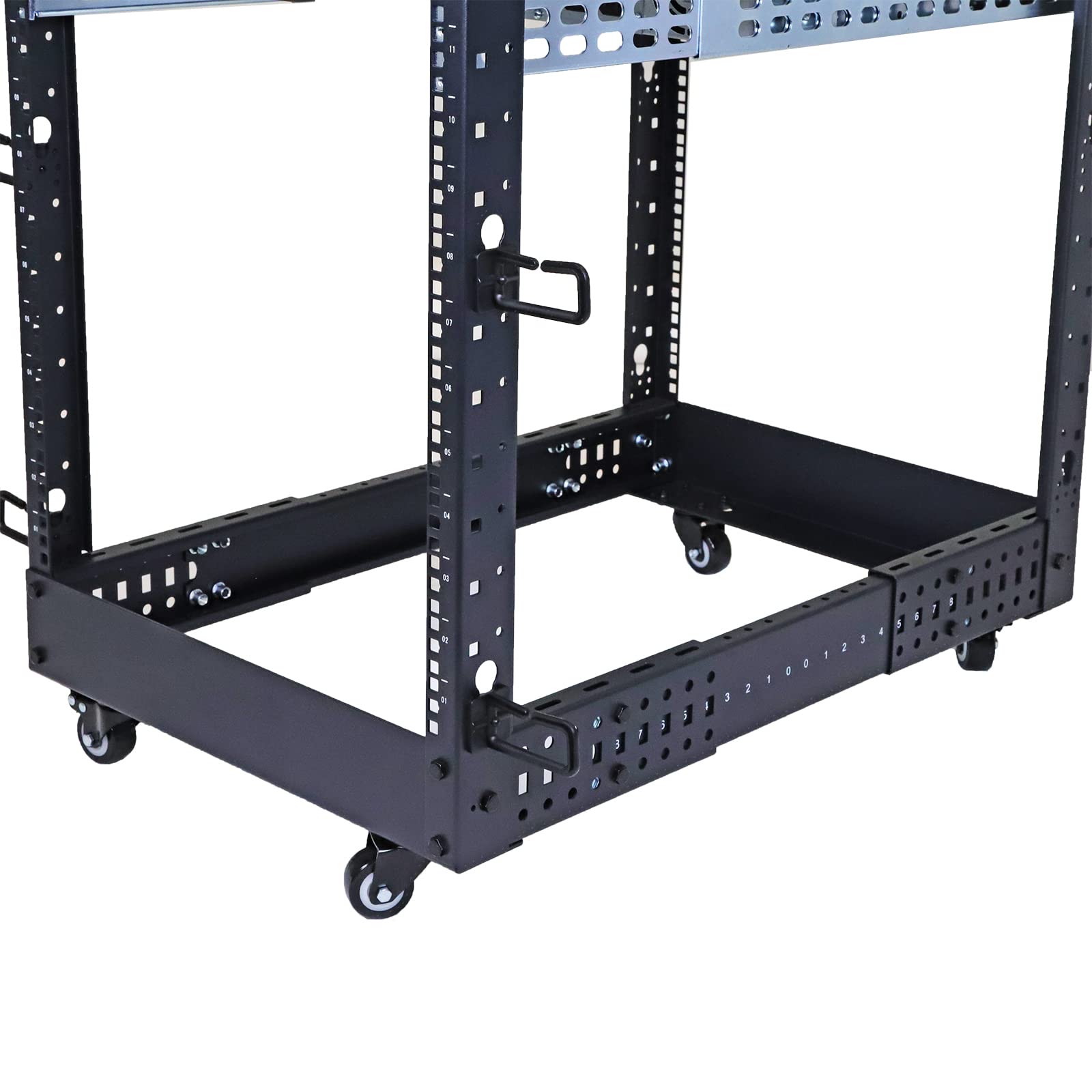 Aeons 22U 4 Post It Open Frame Server Rack 19 Inch Depth Adjustable (22' To 40') Network Equipment Av Gear W/Casters And Cable Management