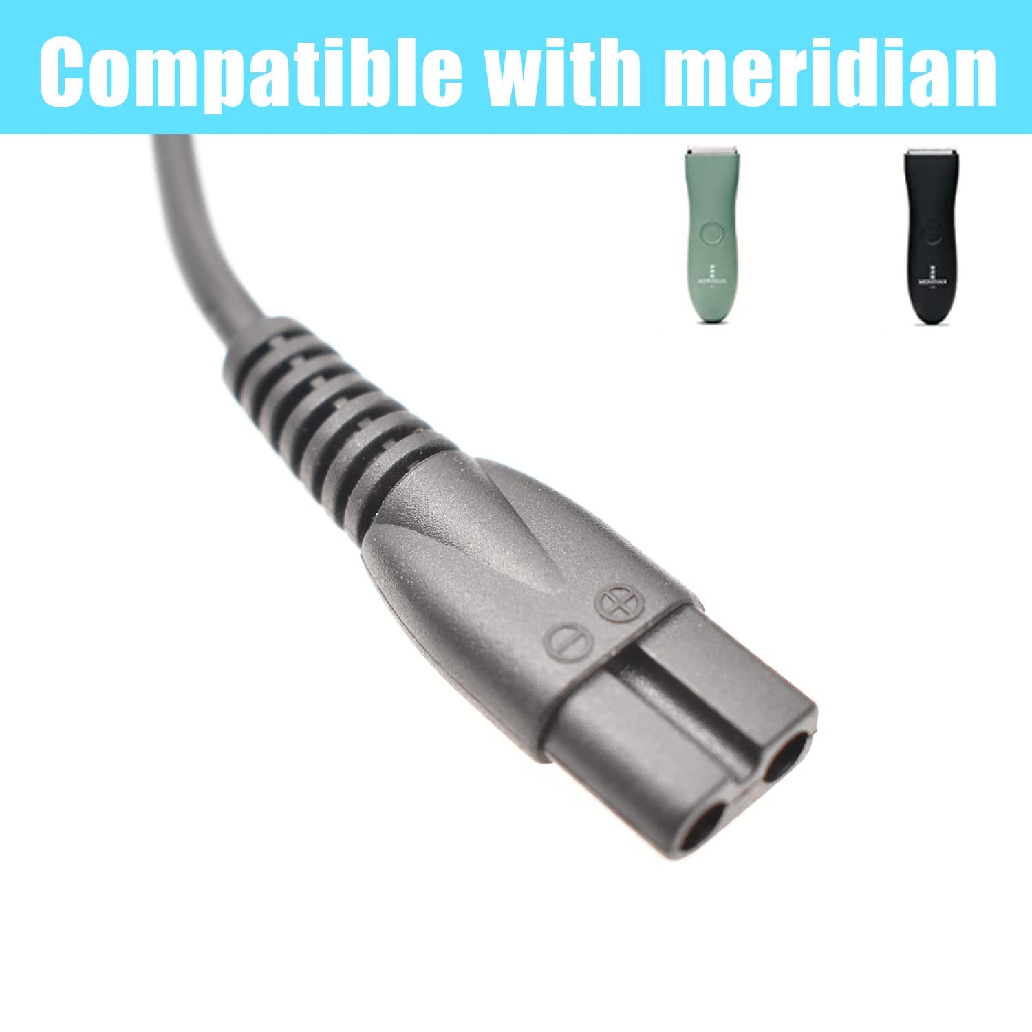 Boeea Charger Cable Compatible With Meridian Grooming Electric Shaver Trimmer Replacement Charging Cable Power Cord Supply Adapt