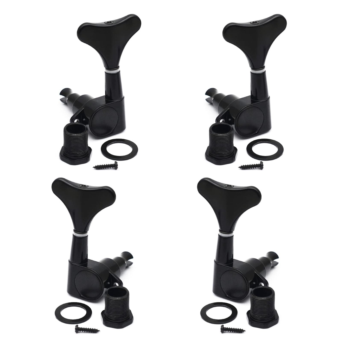 Maxcheer 2R2L Electric Bass Guitar Sealed Tuning Pegs Tuners Machine Heads Tuning Keys/Buttons Guitar Parts Machine Head Tuners 