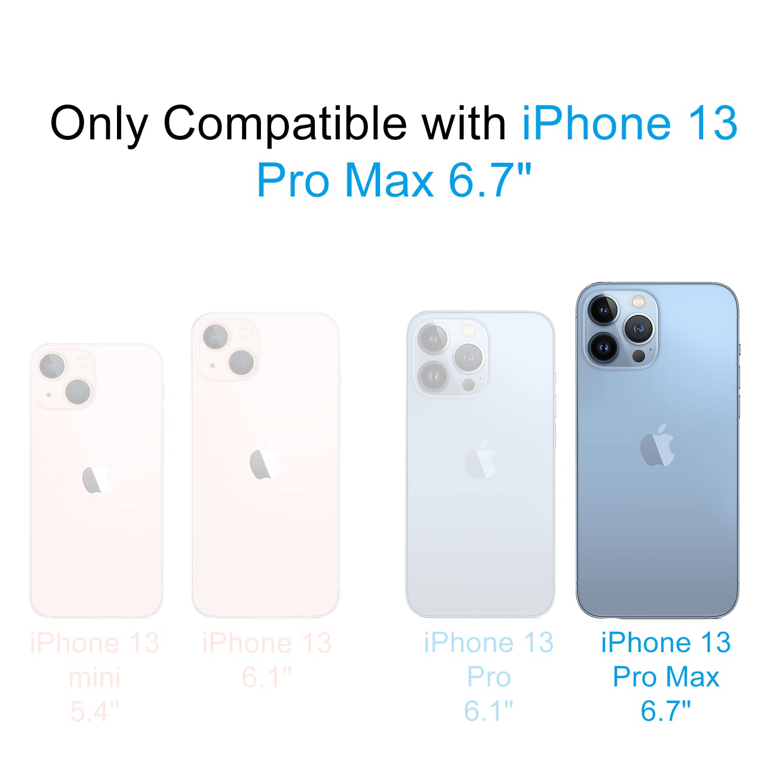 Wuwedo iPhone 13 Pro Max Clear Slim Shockproof TPU Card Wallet Case