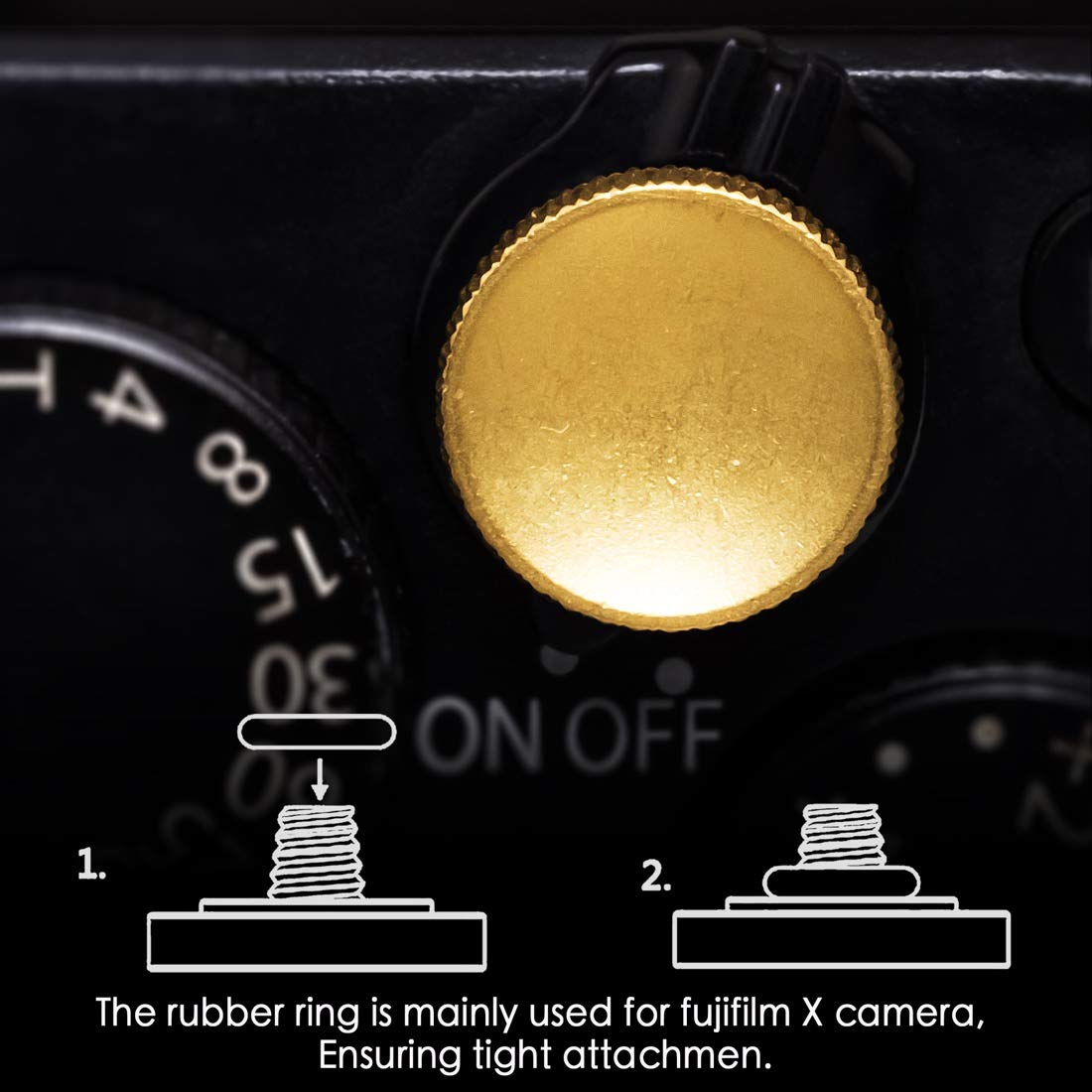 Soft Shutter Release Button (2 Pack/Gold) High End Pure Copper Camera Shutter Button