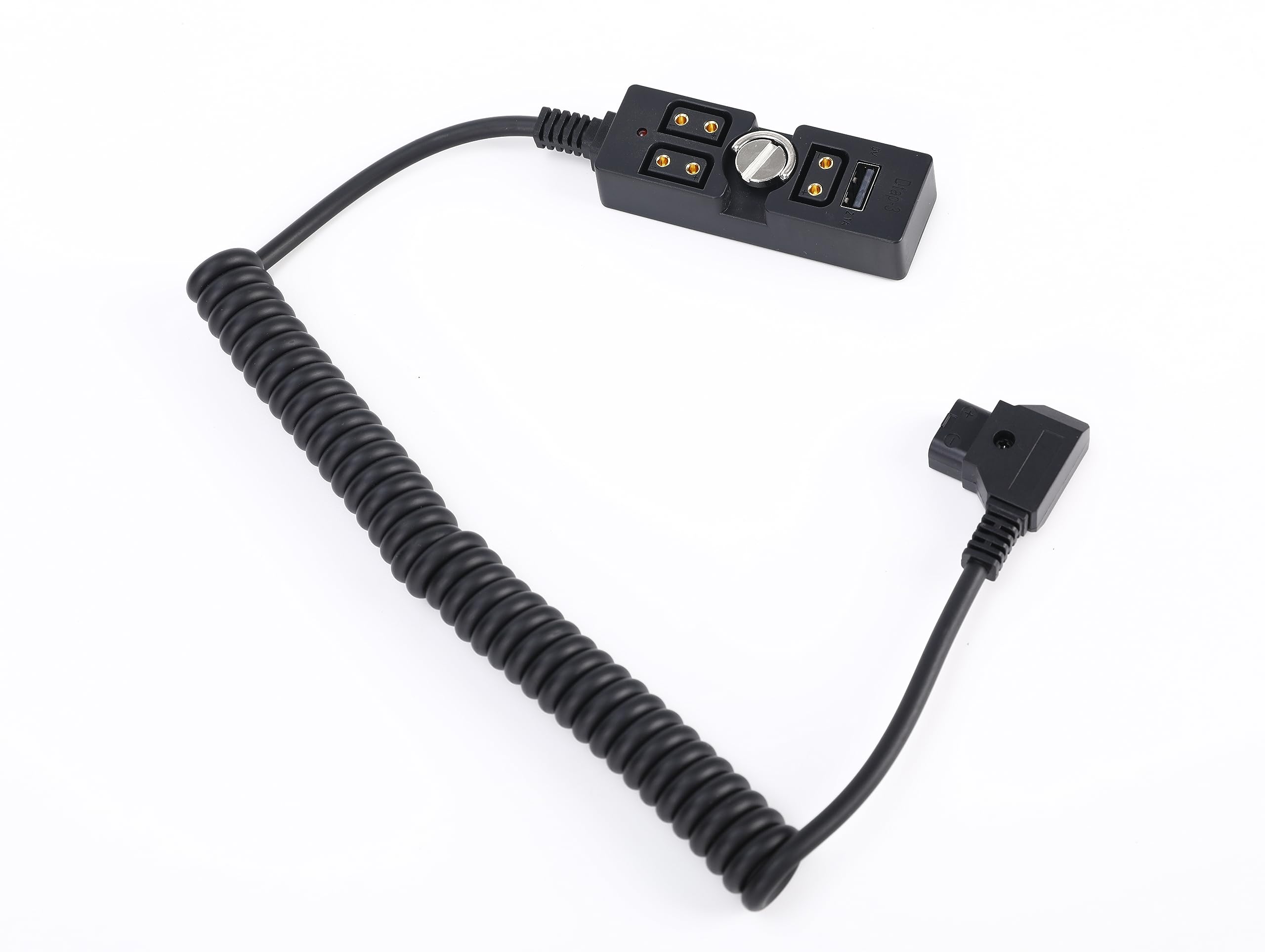 Chikoni D Tap Male To 3 Port Female Splitter Power Cable Hub Connector With Usb And Indicator Light Suitable For Anton Bauer V Mount Arri Red Camera Tilta Steadicam Idx Battery, For D Tap Outputs
