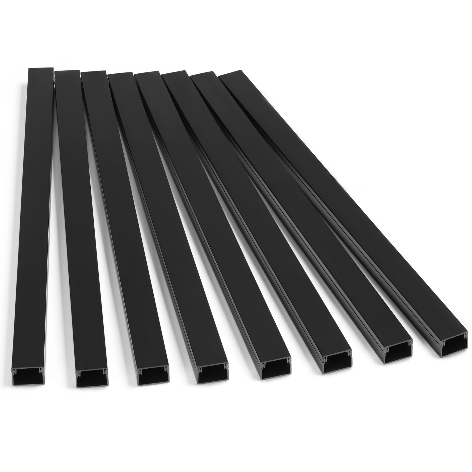 One Cord Hider Kit, 126In Cable Covers For Wires On Wall, Mini Wire Hider For Wall Mounted Tv, Black Cable Raceway, Paintable Co