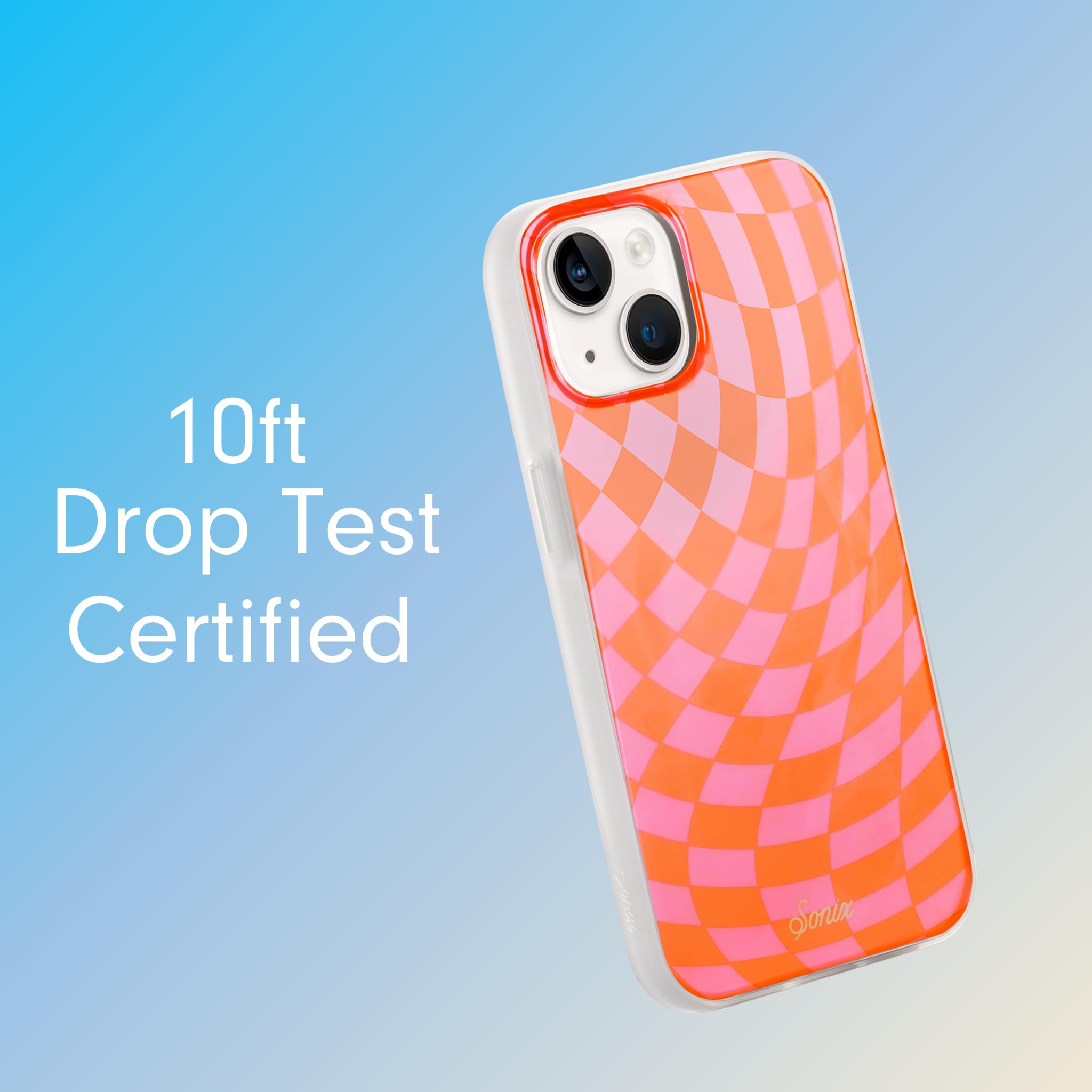 Sonix Case For Iphone 15 Plus, Iphone 14 Plus | Compatible With Magsafe | 10Ft Drop Tested | Checkered | Checkmate Pink