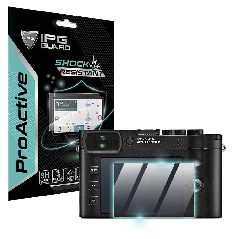 IPG ProActive for Leica Q2 Camera Display (2 Units) 9H Hardness Screen Protector Nano Ceramic Film Ultra Responsive High Clarity