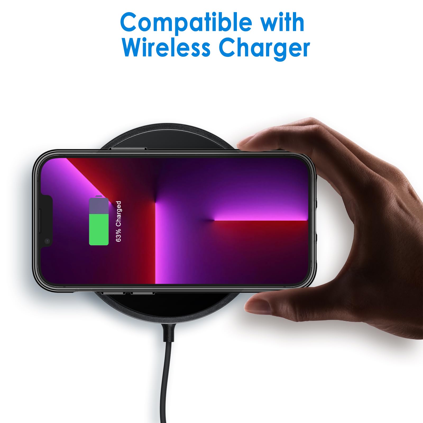 Jetech Case For Iphone 13 Pro Max 6.7 Inch, Non Yellowing Shockproof Phone Bumper Cover, Anti Scratch Clear Back (Black)