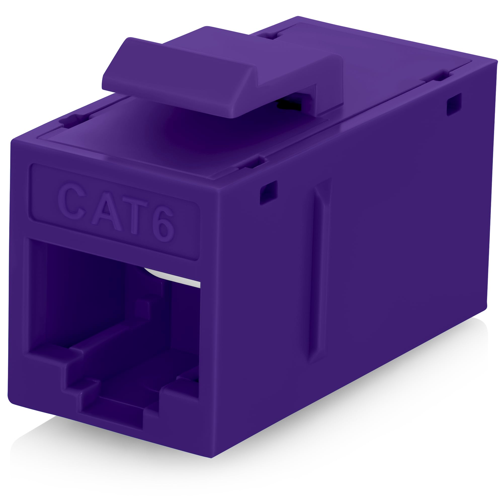 Everest Media Solutions Rj45 Cat6 Keystone Coupler In Purple   24 Pack   Female To Female Ethernet Keystone Jack For Standard Wa