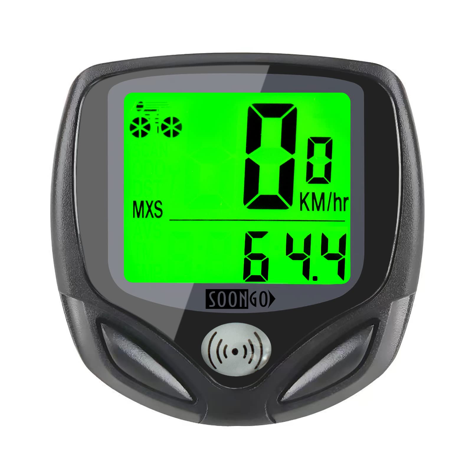 SOON GO Bike Speedometer, Bicycle odometers,Bicycle Speedometer Wireless Cycle Bike Computer Waterproof Bike Odometer with LCD D