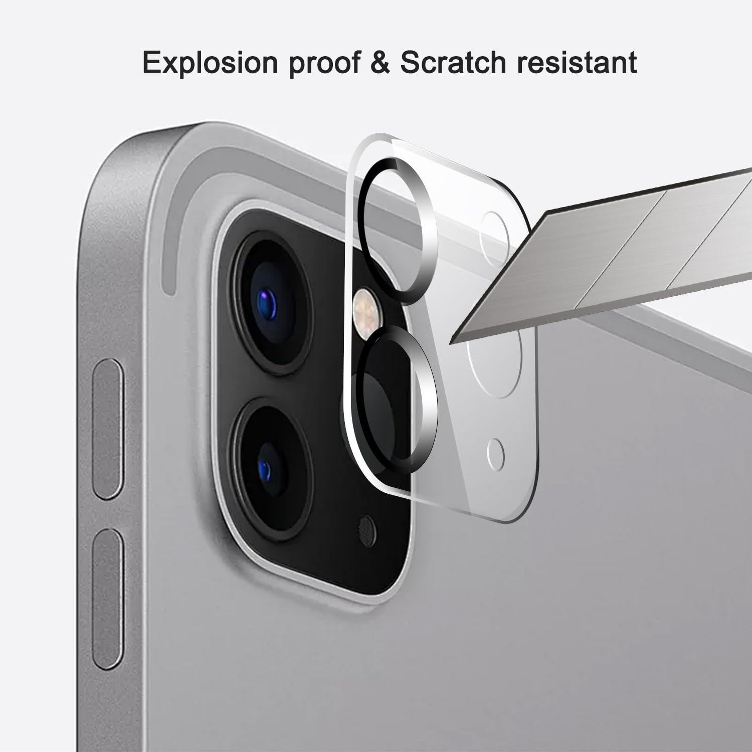 Ailun Screen Protector For Ipad Pro 11 Inch 2024 5Th Generation 2 Pack + 2 Pack Camera Lens Protector,Tempered Glass 0.33Mm,Face