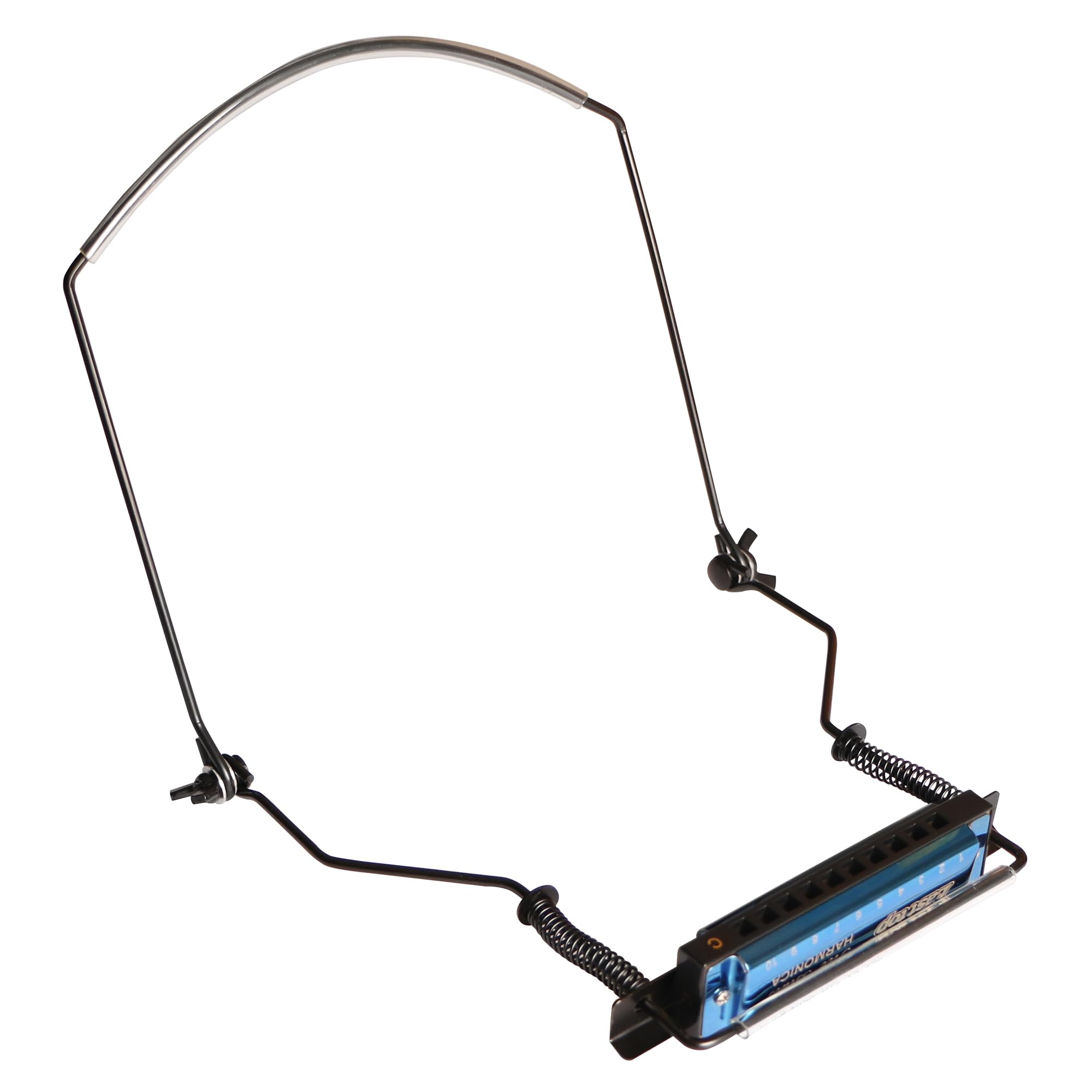 East Top 10 Hole Harmonica Holder Neck Hands Free With Anti Scratch Felt Pads To Protector Harmonica