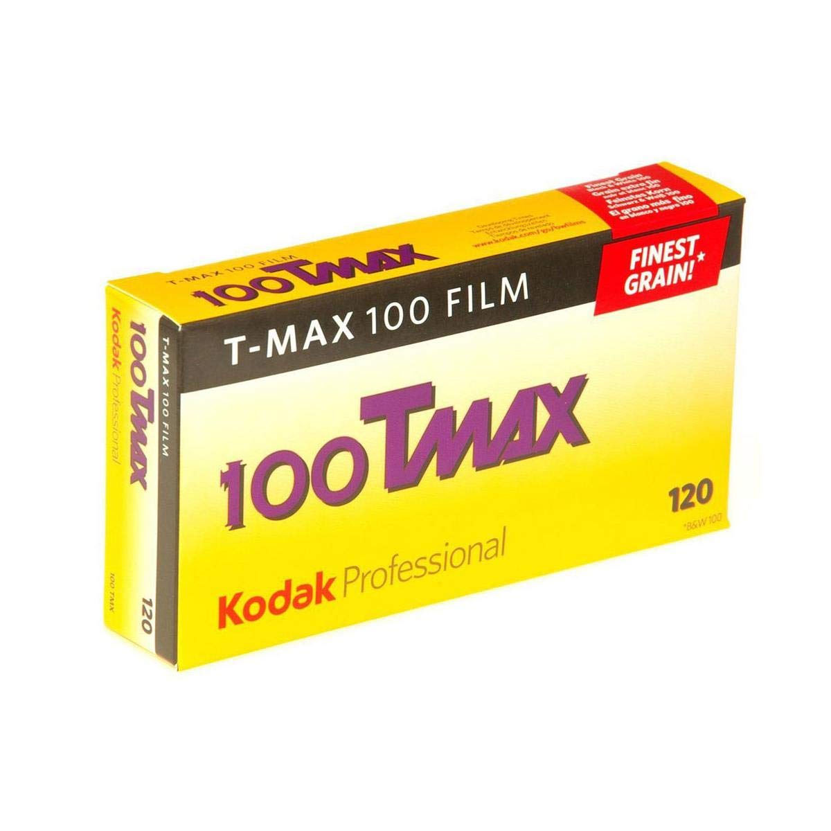 Kodak 857 2273 Professional 100 Tmax Black And White Negative Film 120 (Iso 100) 5 Roll Pack
