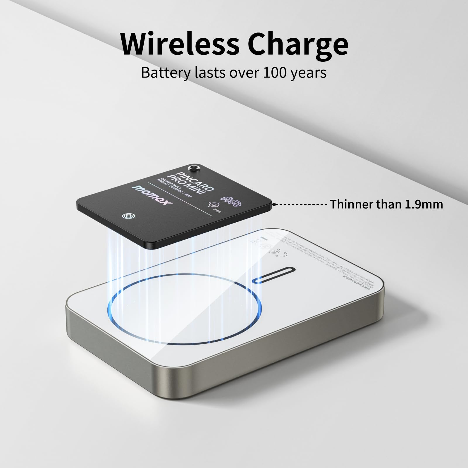 Momax Rechargeable Bluetooth Tracker, Key Finder Ip68 Waterproof, Up To 328Ft Range, Smart Tracking Tag For Keys, Bags, Luggage,