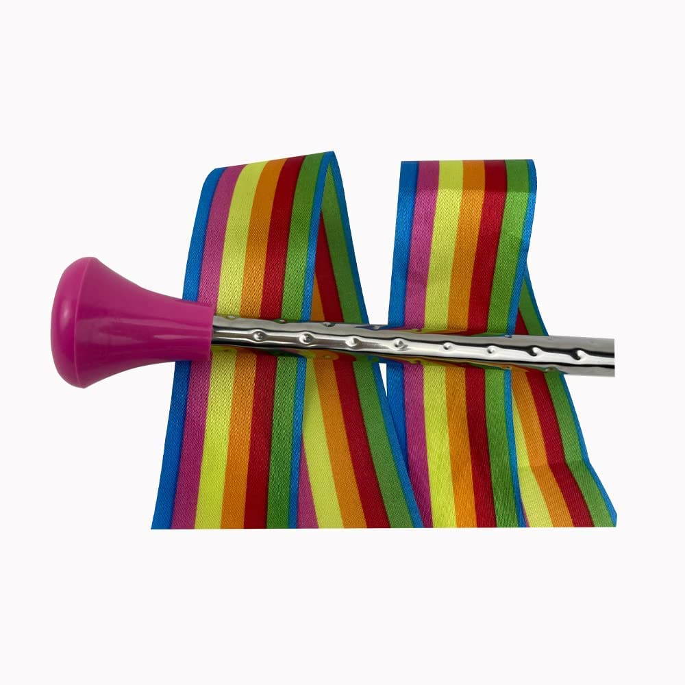 Oiloda Twirling Baton 21 Inches Marching Baton Spinning Dance Baton Metal Gymnastics Parade Stick For Child In Majorette (Pink)