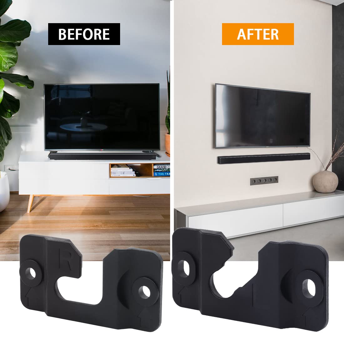 Tendodo 1 Pair Of Ah96 03064A Wall Mount Bracket For Samsung Soundbar Hwj355 Hwj450 Hw J355 Hw J450 Hw J355/Za Hw J355/Zp Hw J45