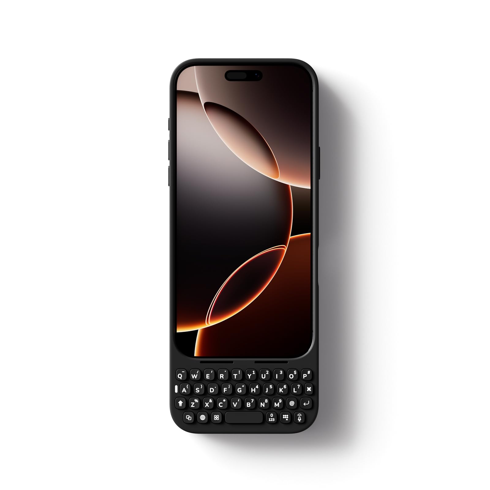 Akko MetaKey Keyboard for iPhone 16 Pro Max Maximize Screen Space Keyboard Case for Accurate Typing, Space Black