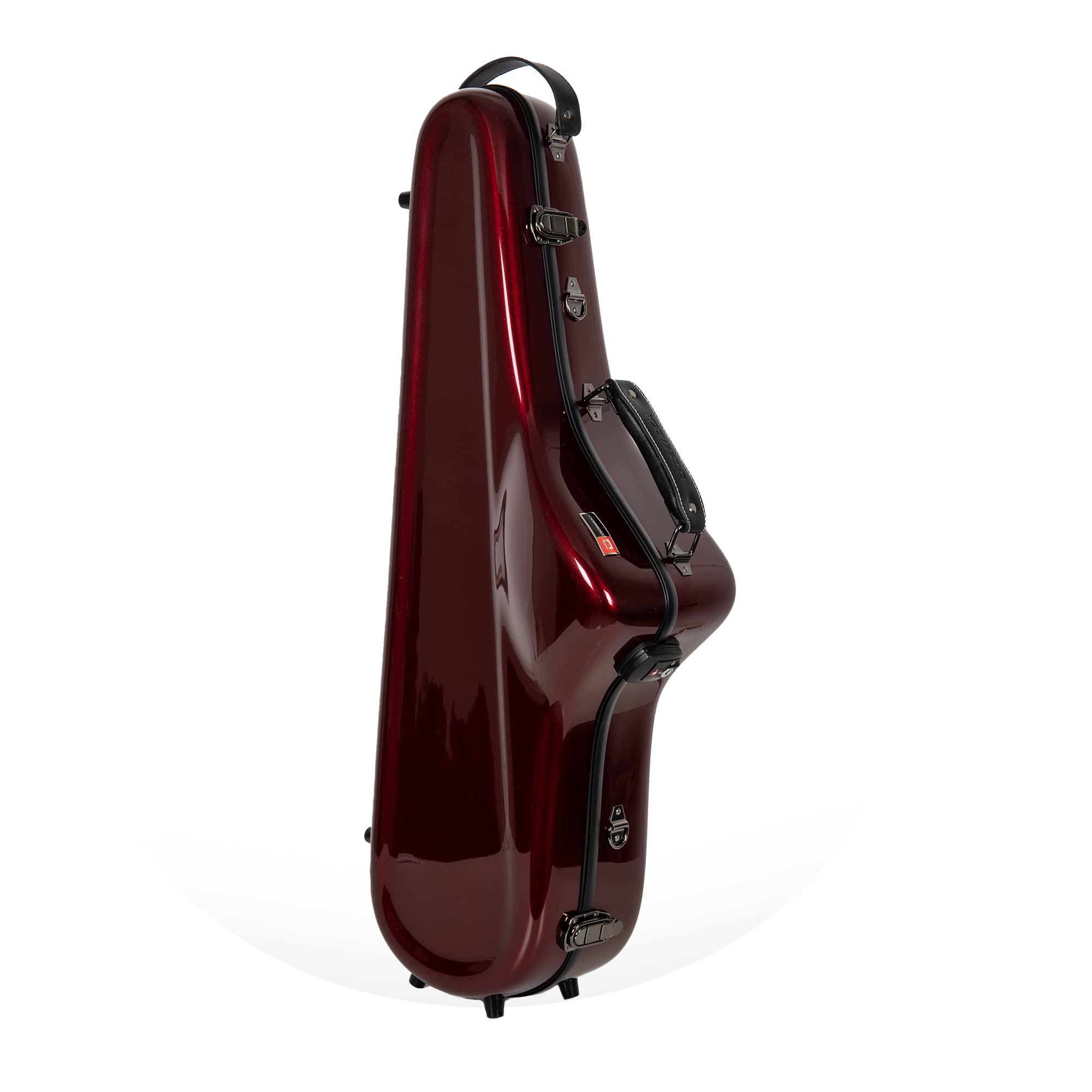 Crossrock Pro Grade Tenor Saxophone Case | Crimson Red, Tsa Lock, Stylish & Elite Protection, Detachable Straps, Accessory Pocke