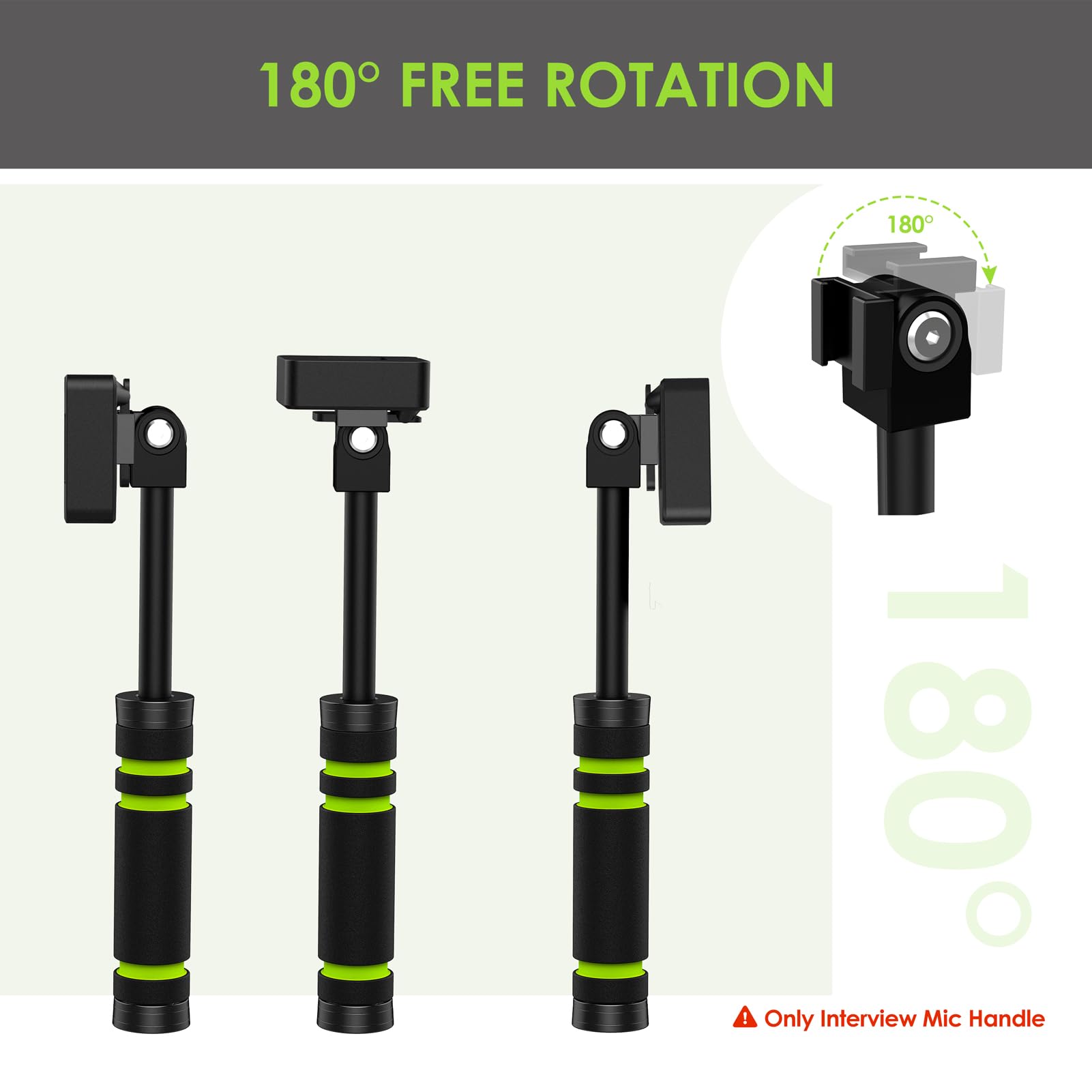 Youshares Interview Handheld Adapter For Dji Mic, Rode Wireless Go 2, Hollyland Mic Lark 150, Synco Wireless Microphone, Smallri