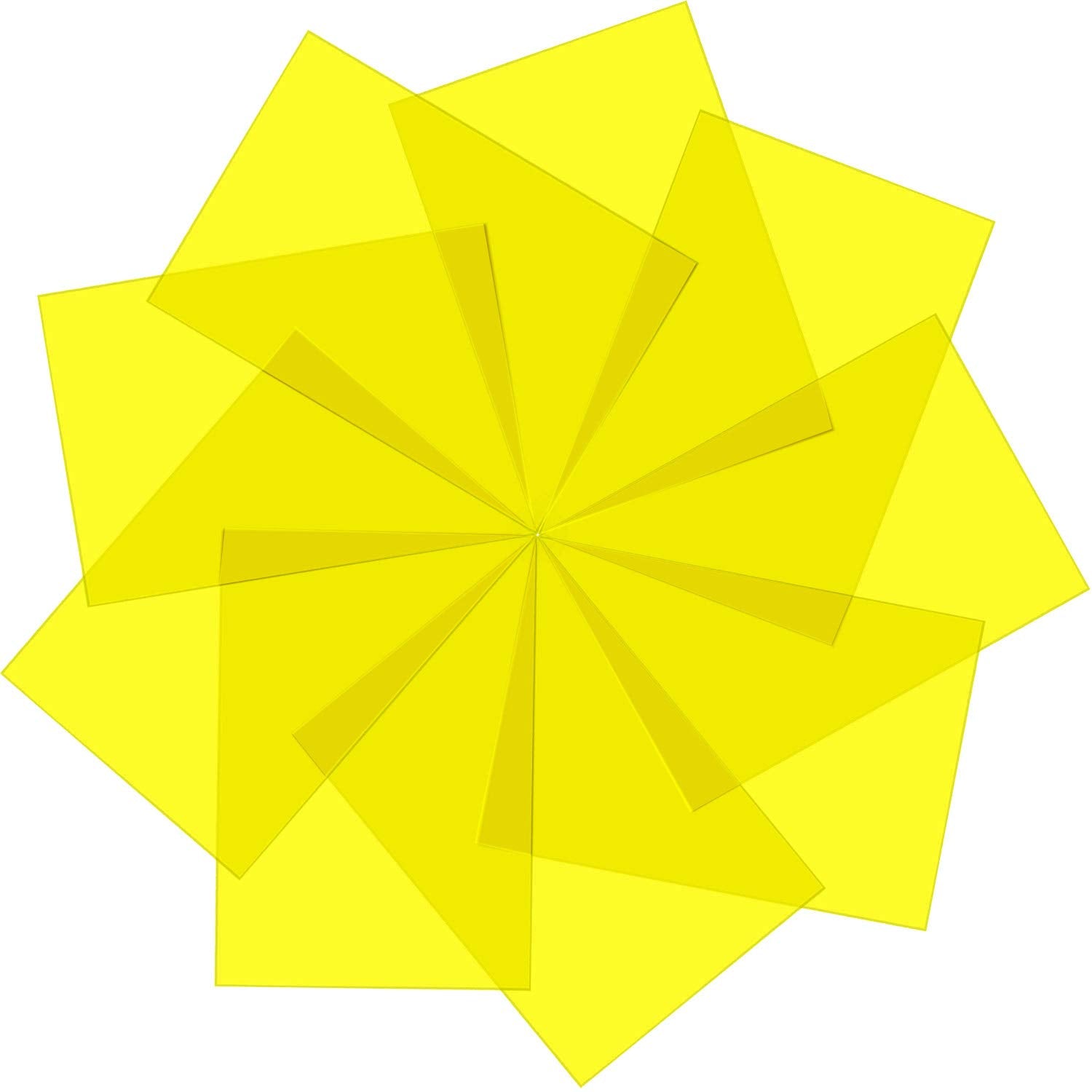 Pangda 9 Pack Gel Filter Colored Correction Gel Light Filter Transparent Color Film Plastic Sheets, 11.7 By 8.3 Inches (Yellow)