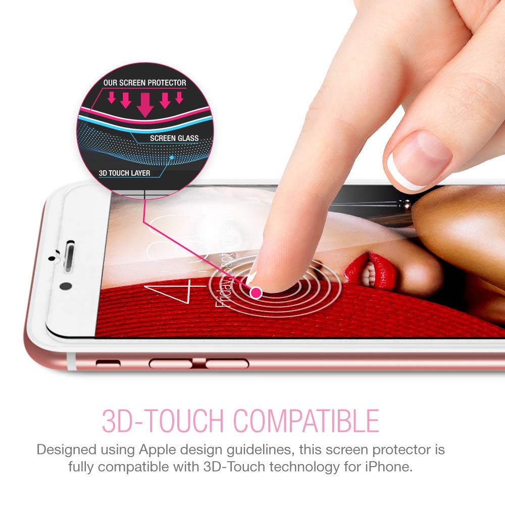 Xclear 3-Pack Tempered Glass Screen Protector Compatible For Iphone 8 Plus, Iphone 7 Plus, Case Friendly Glass Film With Easy In