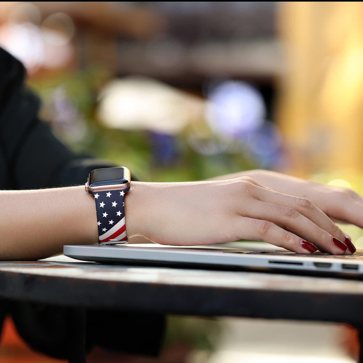 Laffav Compatible With Apple Watch Band 42Mm 41Mm 40Mm 38Mm For Women Men, Soft Silicone Fadeless Pattern Print Wristbands For I