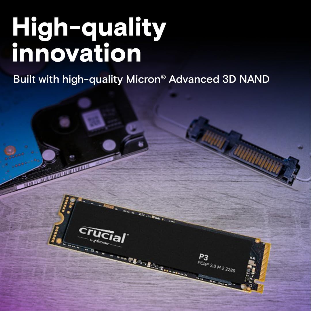 Crucial P3 4Tb Pcie Gen3 3D Nand Nvme M.2 Ssd Up To 3500Mbs   Ct4000P3Ssd8