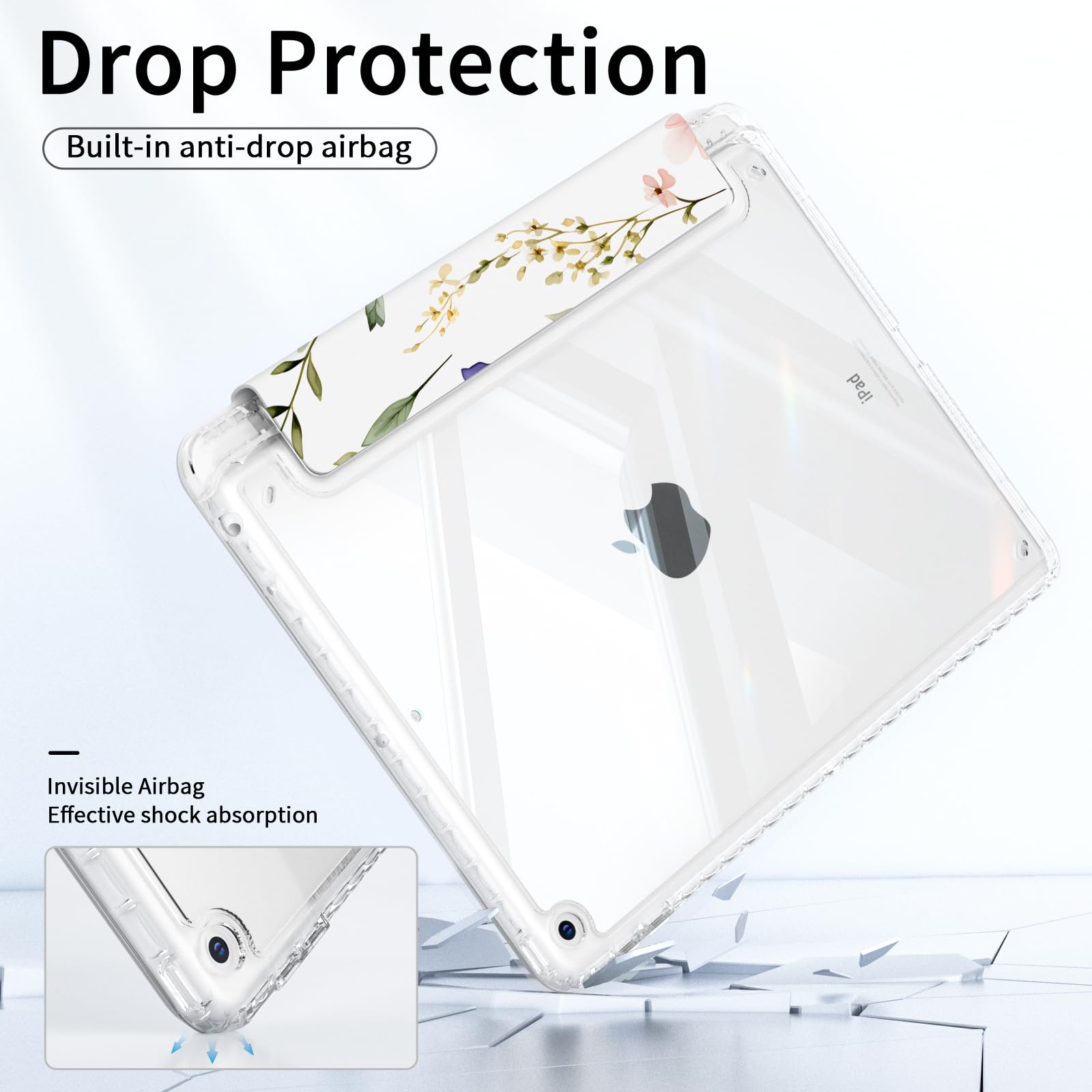 Piznernico Slim Trifold Case For Ipad 9Th/8Th/7Th Generation, Ipad Case 10.2 Inch 9/8/7 Gen 2021/2020/2019 With Pencil Holder, S