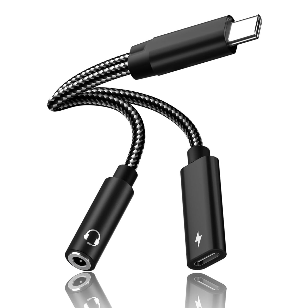 Samsung Galaxy S24 Headphone Adapter, 2 in 1 USB C to 3.5mm Audio Adapter & 60W Fast Charging Dongle Compatible with Pixel 7Pro/6/6Pro/5/4XL, Galaxy S23+/S23 Ultra/S22+/S22 Ultra/S21+/S21FE/Note 10+
