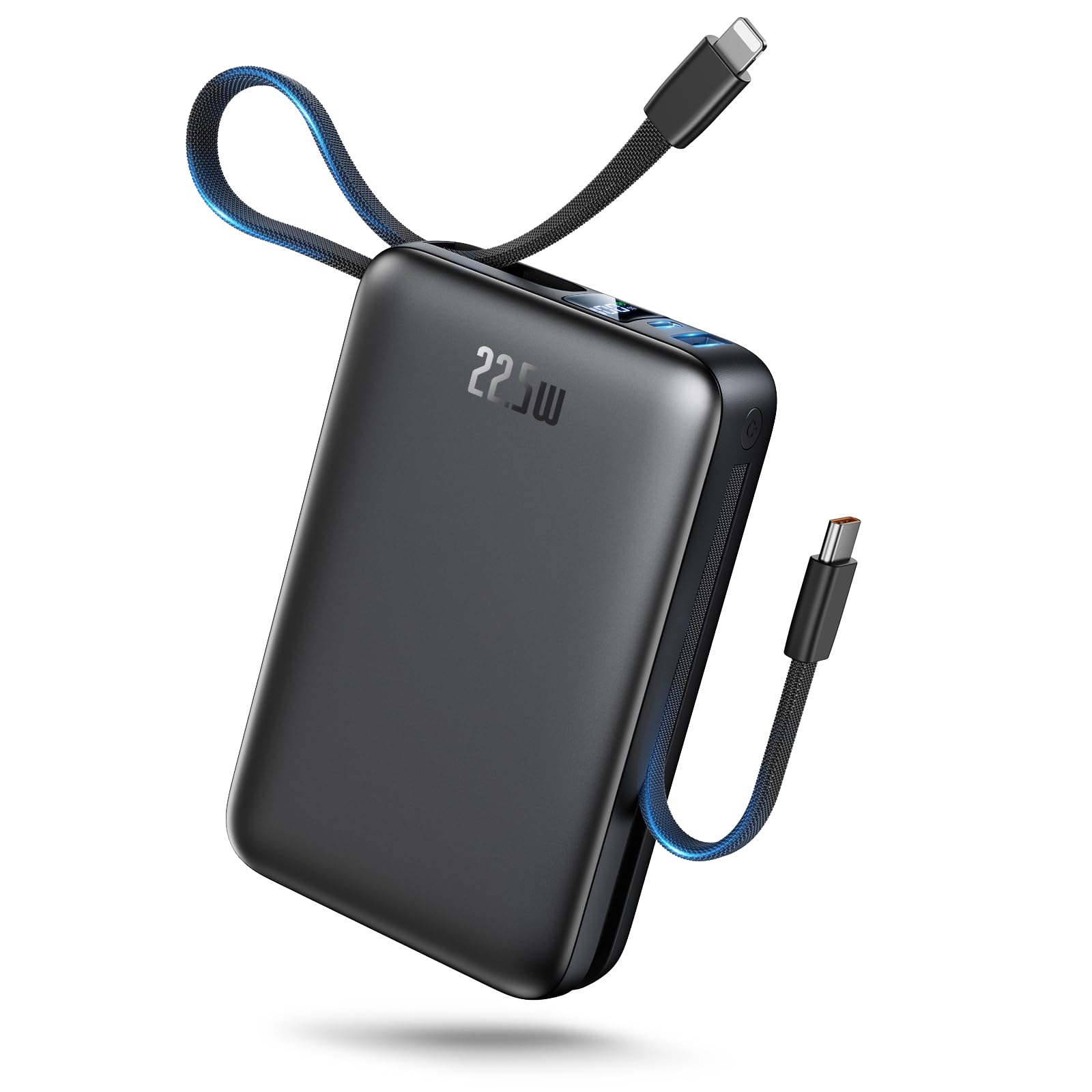 IGGPBB Portable Charger 50000mAh Power Bank,Portable Phone Charger with 2 Built in Cables,22.5W Fast Charging Travel Essentials 