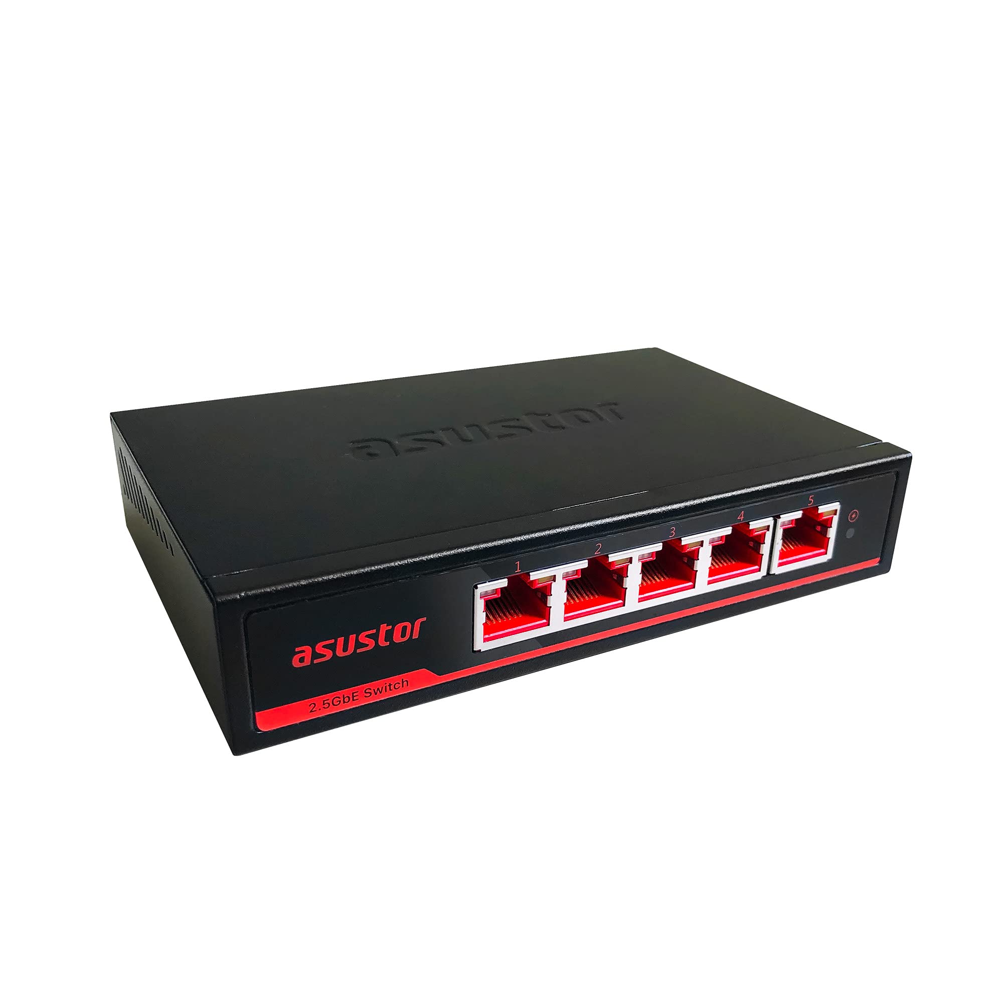 Asustor Asw205T 5 Port 2.5G Unmanaged Ethernet Network Switch, Plug And Play, Wall Mount