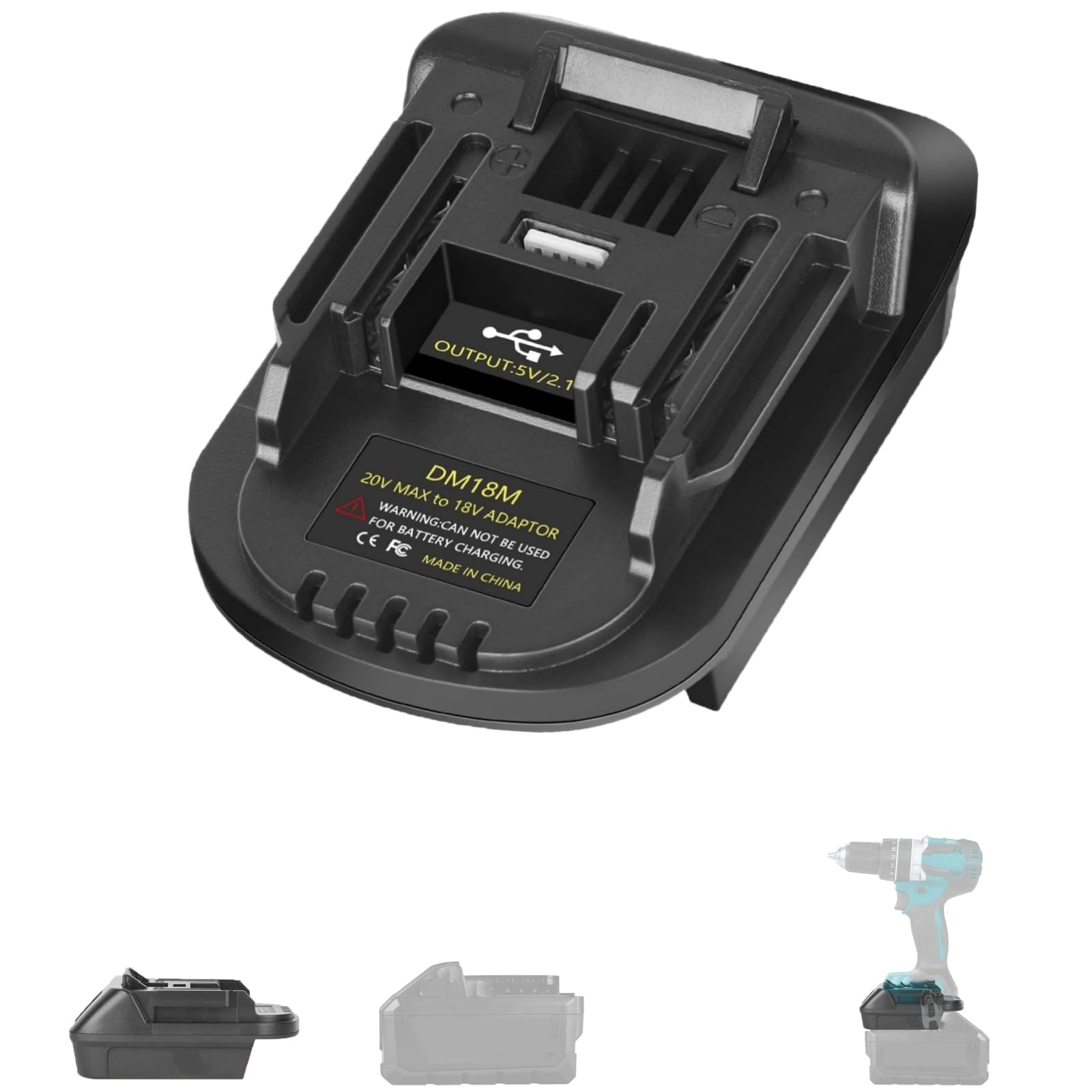 For Milwaukee To For Makita Battery Adapter (For M18 Battery Work For Makita 18V Tool)