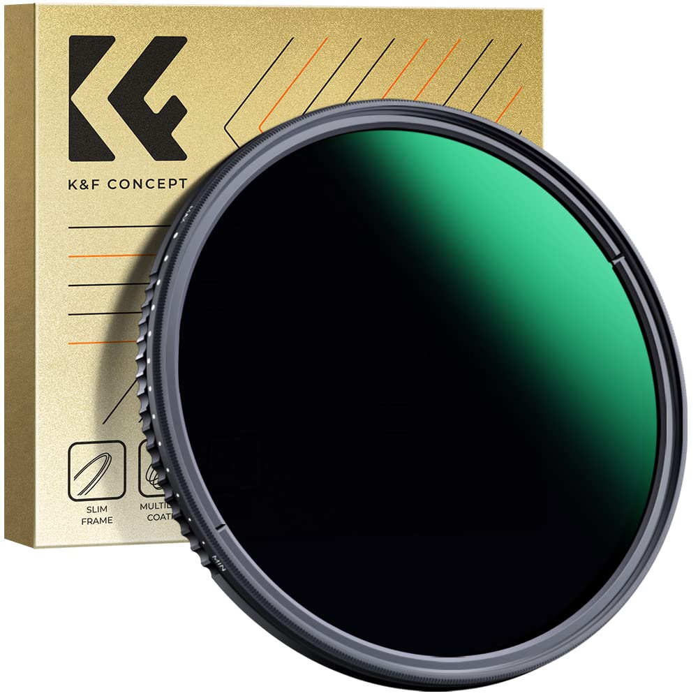 K&F Concept 58Mm Variable Nd3 Nd1000 Nd Filter (1.5 10 Stops) Neutral Density Lens Filter With 24 Multi Layer Coatings For Camer