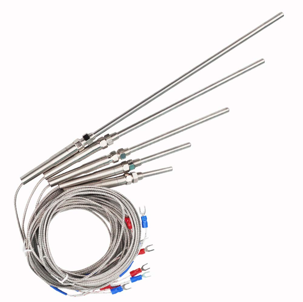 Ruofeng K Type Thermocouple Temperature Controller Sensor 9.8Ft/3M Wire,50X5Mm Stainless Steel Probe, 0 400 C