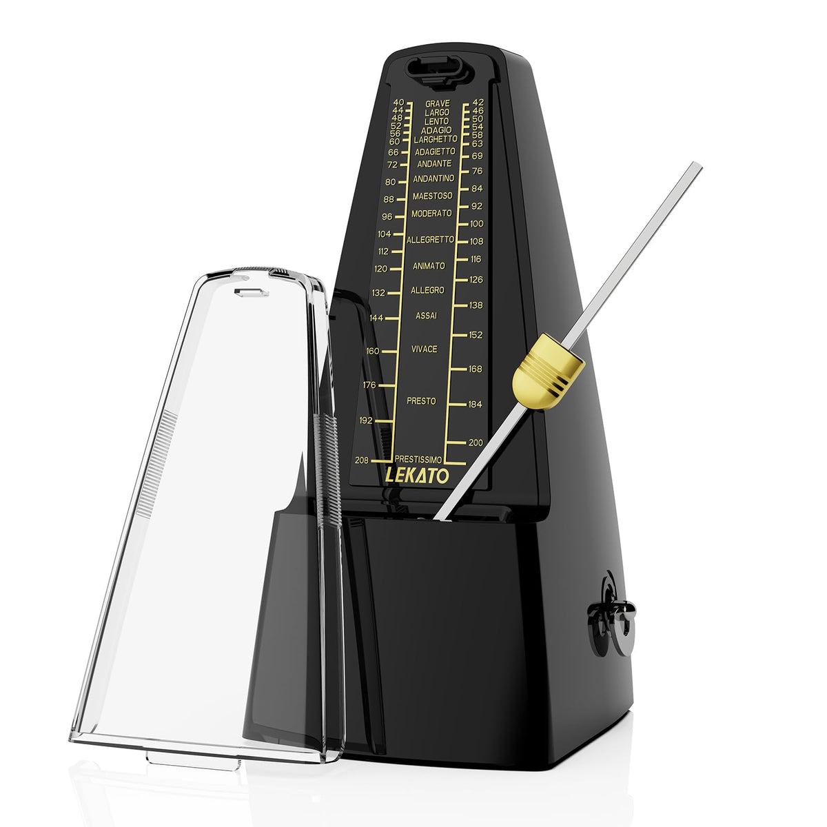 Lekato Mechanical Metronome, Universal Metronome For Piano, Guitar, Ukulele, Violin, With Loud Sound, Accurate Track Beat, Tempo