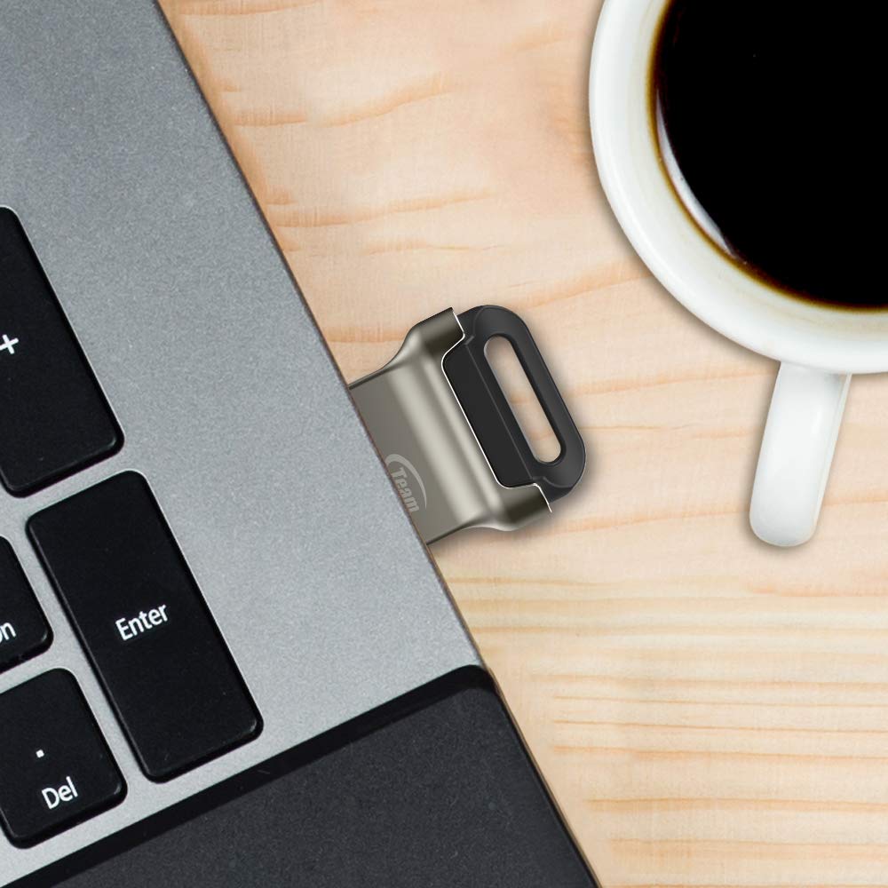 Teamgroup C162 128Gb 2 Pack Usb 3.2 Gen 1 Usb 3.1/3.0 Mini Fits Metal Read 140Mb/S Flash Thumb Drive External Data Storage Memory Stick Compatible With Computer/Laptop Black Tc1623128Gb22